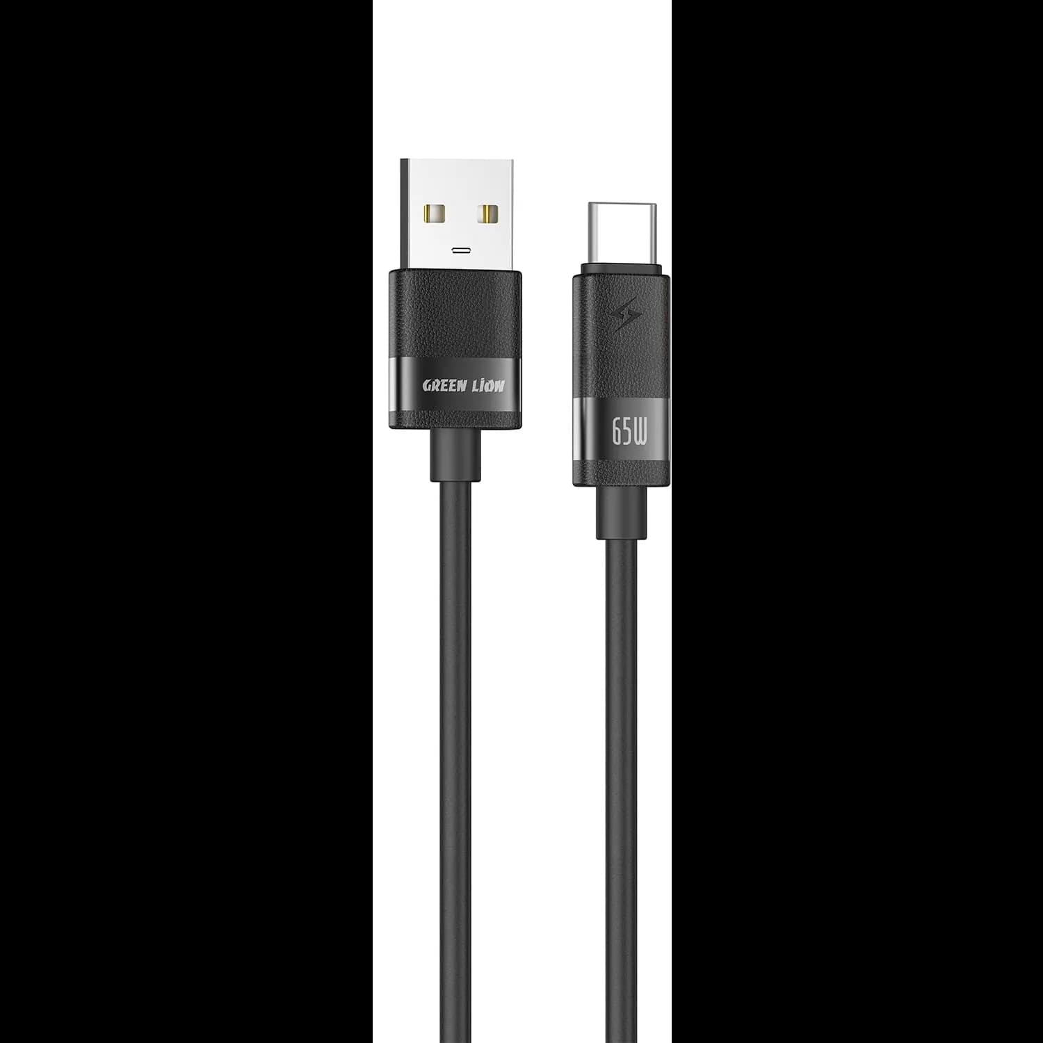 Green Lion USB-A to USB-C Cable - 1M, 18W Fast Charge, LED Light 1