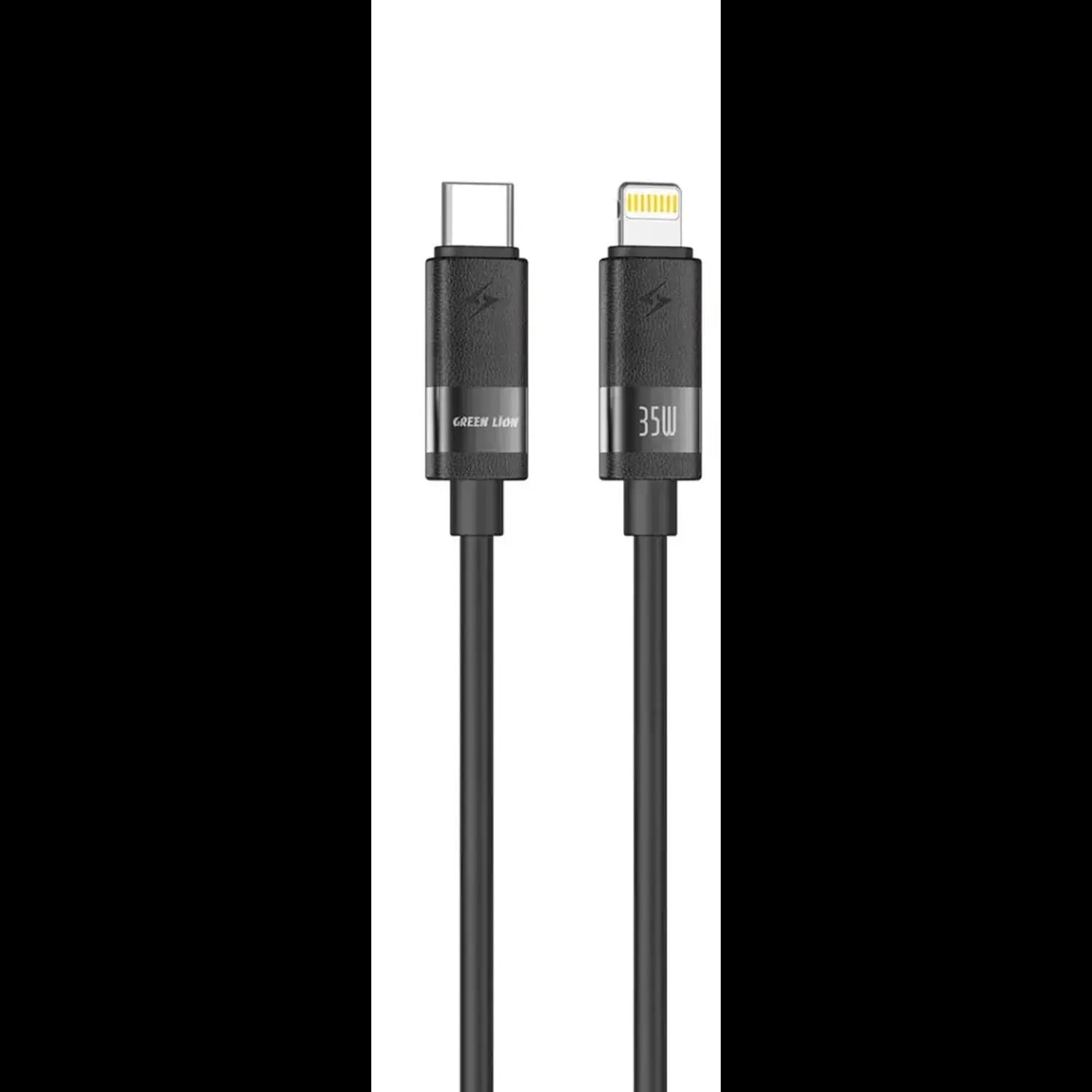 Green Lion Charging Cable USB-C to Lightning - 65W Fast Charge, Black 1