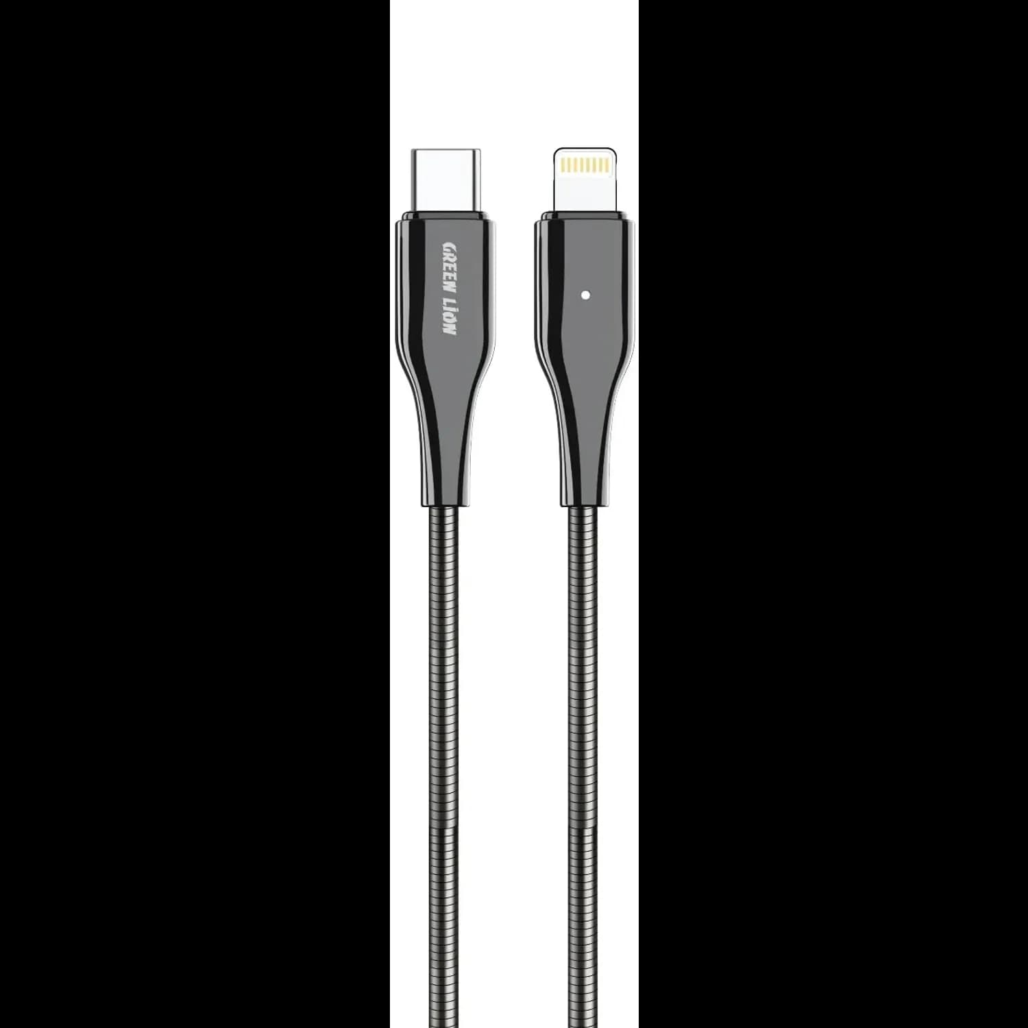 Green Lion USB-C to Lightning Cable - 1M, 30W Fast Charge, LED Light 1 Green Lion USB-C to Lightning Cable - 1M, 30W Fast Charge, LED Light 1