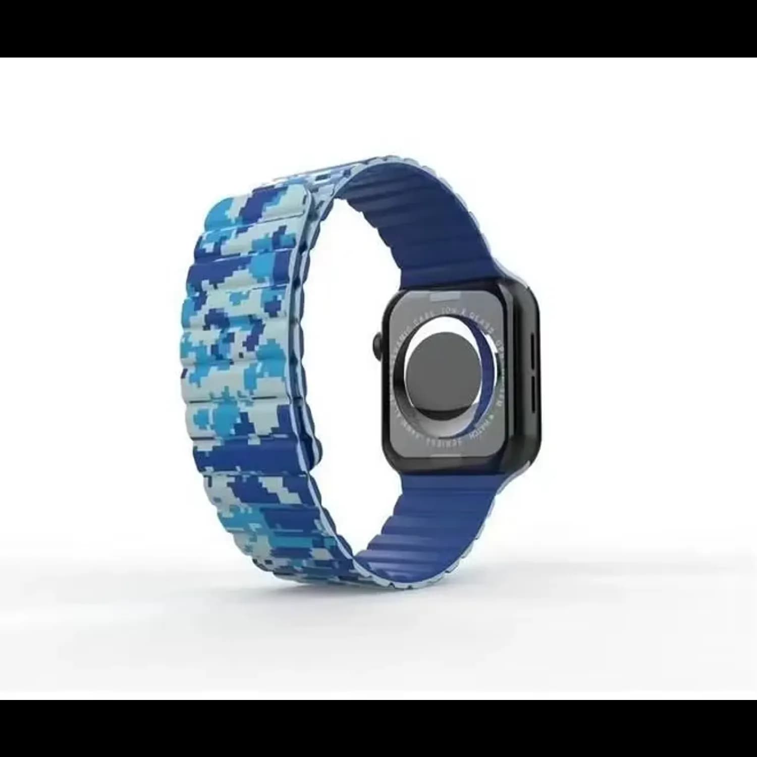 GREEN LION Silicone Magnetic Watch Band - Navy Camouflage