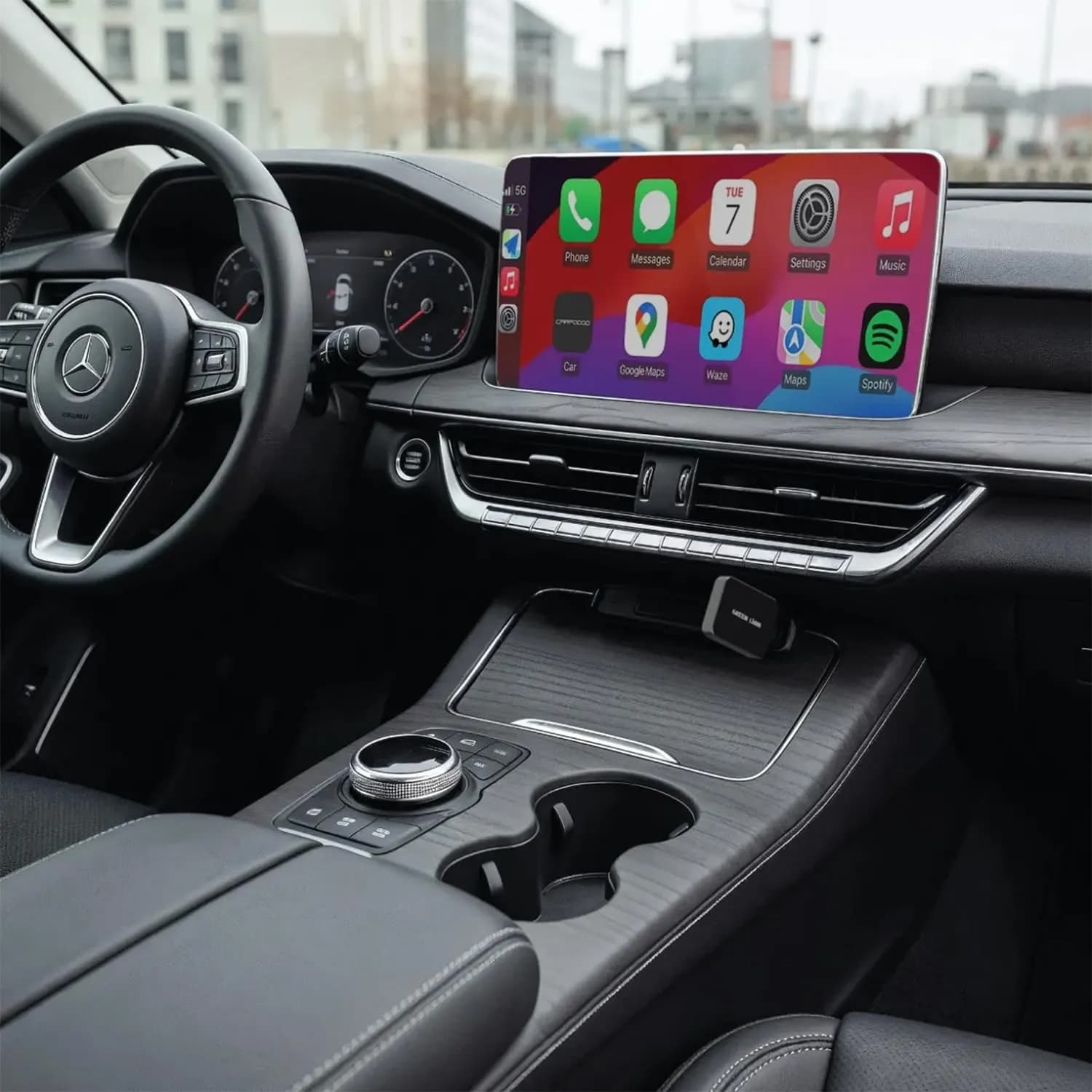 Green Lion Wireless Adapter - CarPlay & Android Auto, USB-C & USB-A, Black 2