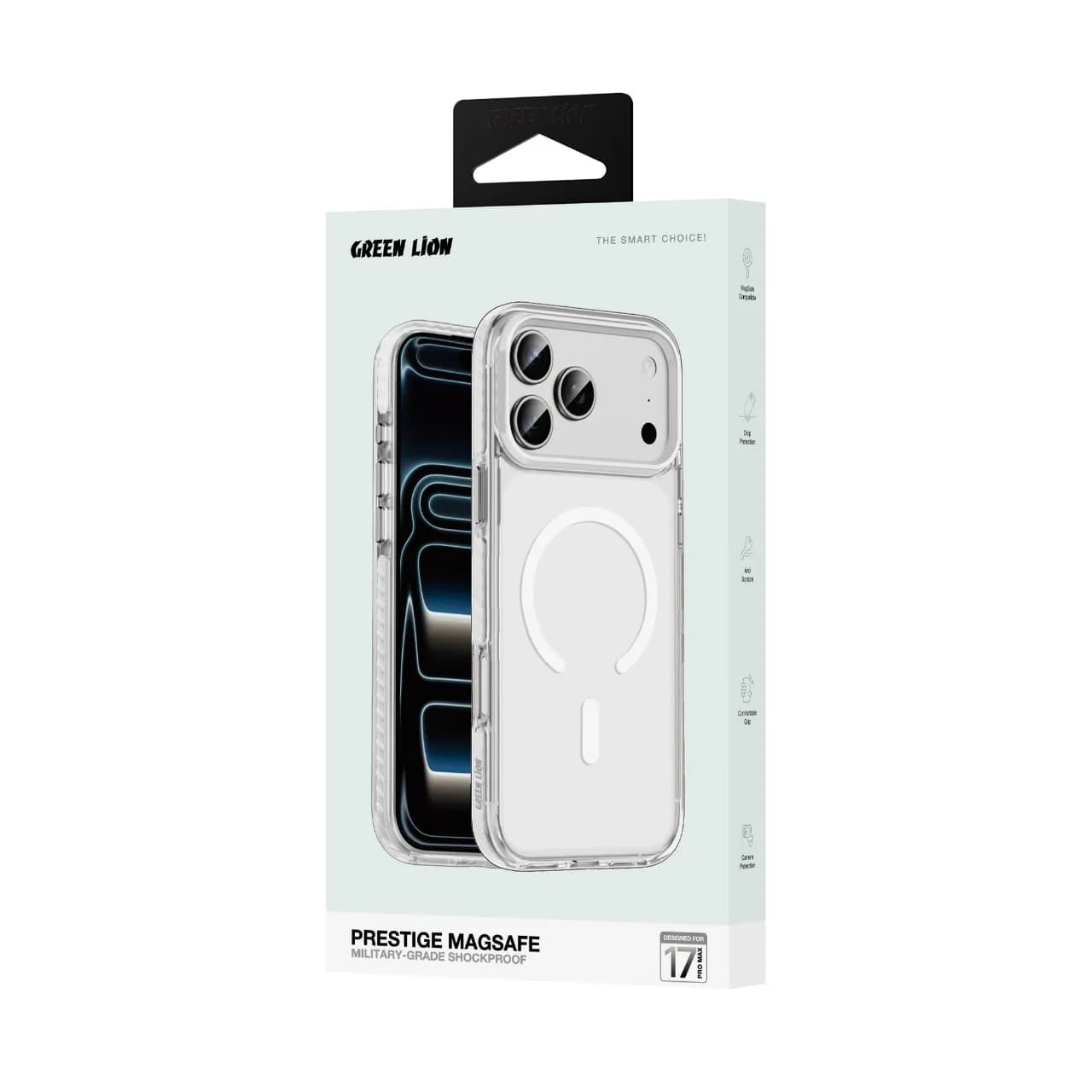 Green Lion Case iPhone 17 Pro Max - MagSafe Compatible, White — White 2