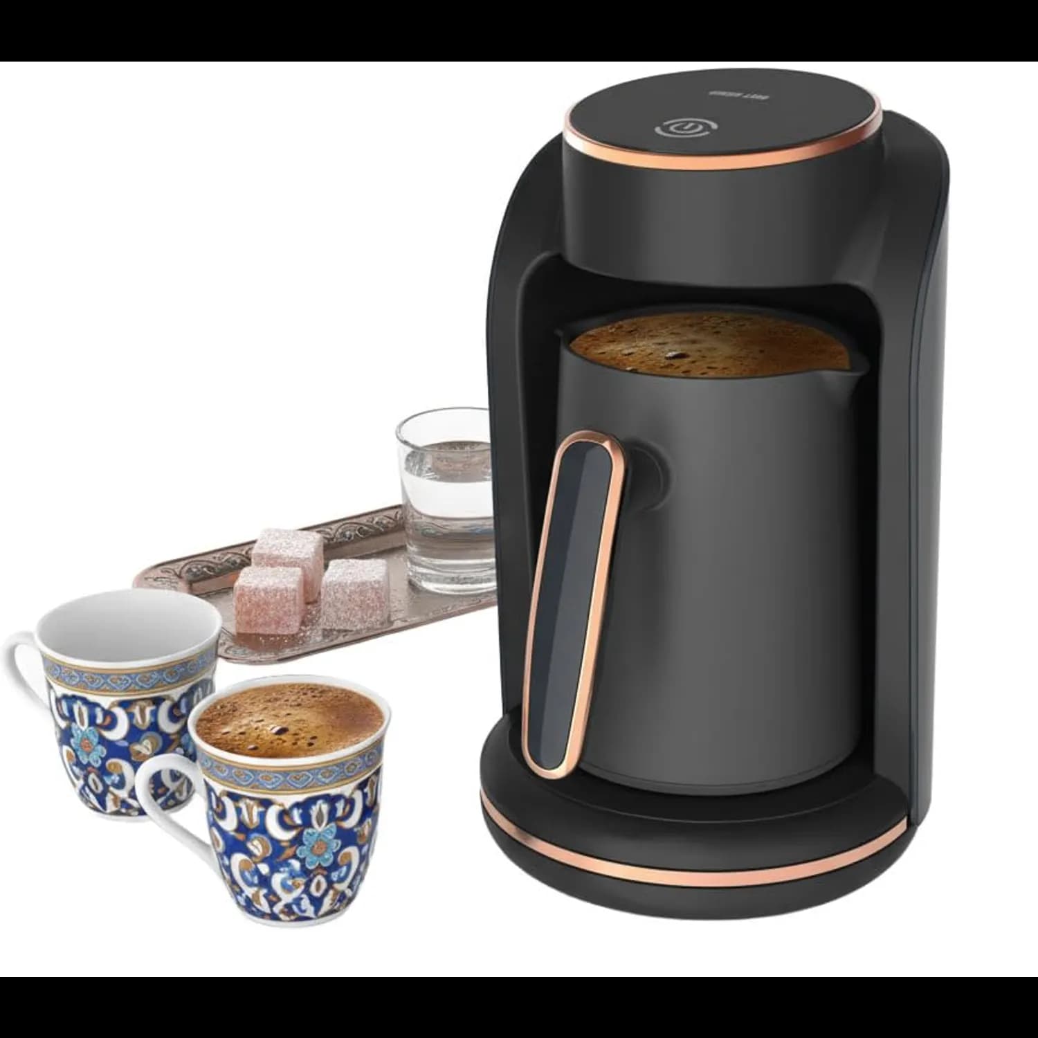 Green Lion Turkish Coffee Maker MAZAJ - 250mL, Black 1 Green Lion Turkish Coffee Maker MAZAJ - 250mL, Black 1
