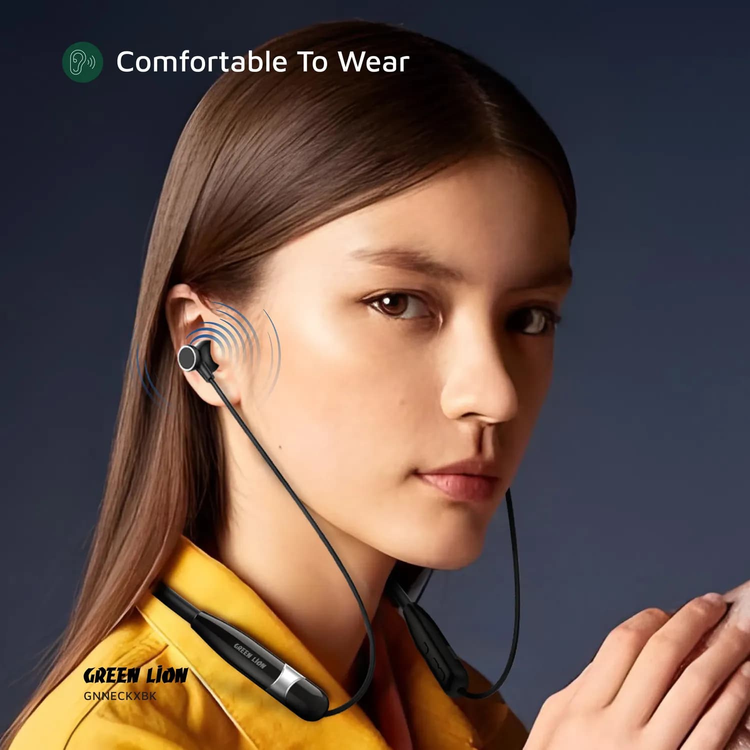 Green Lion Wireless Neckband - Black 2