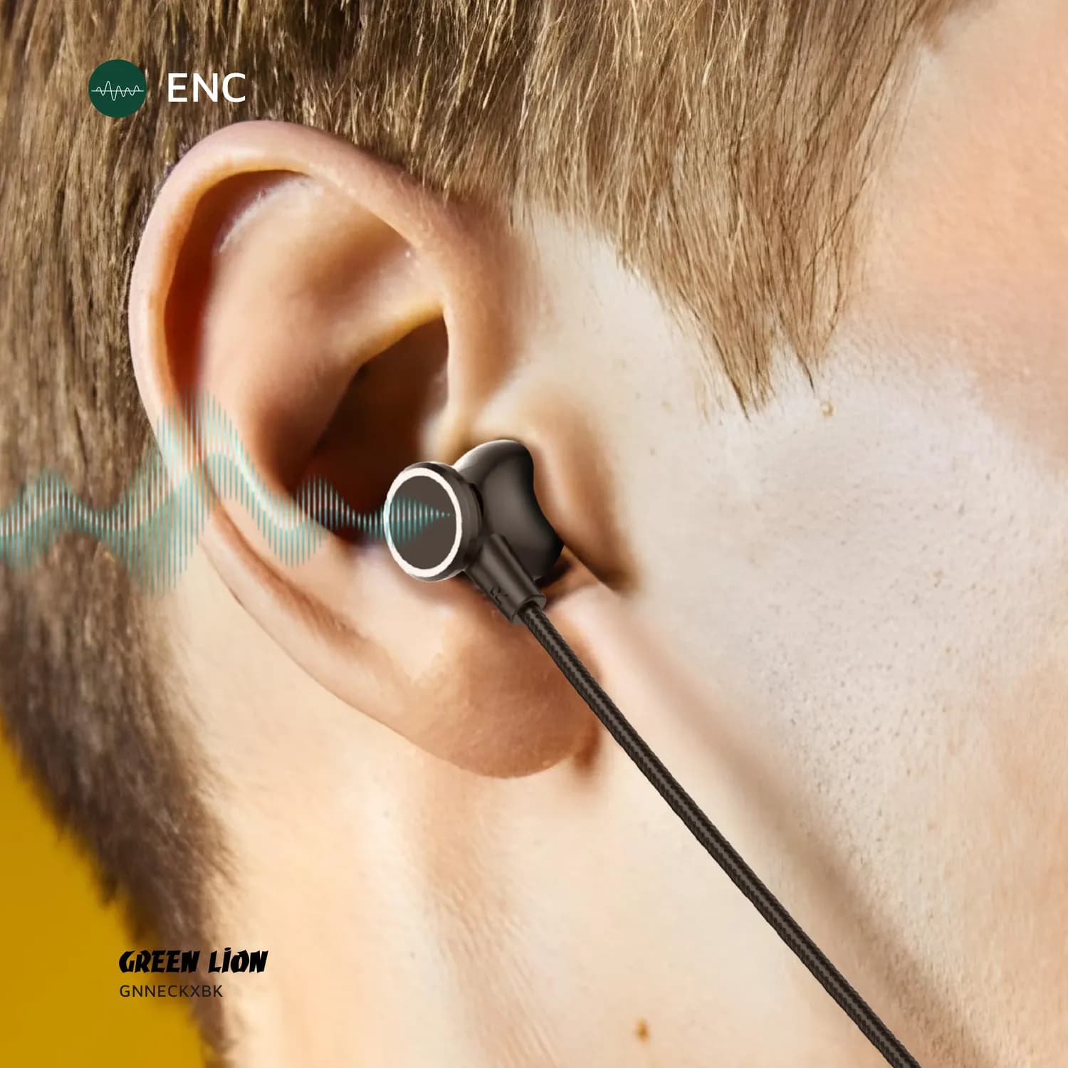 Green Lion Wireless Neckband - Black 3