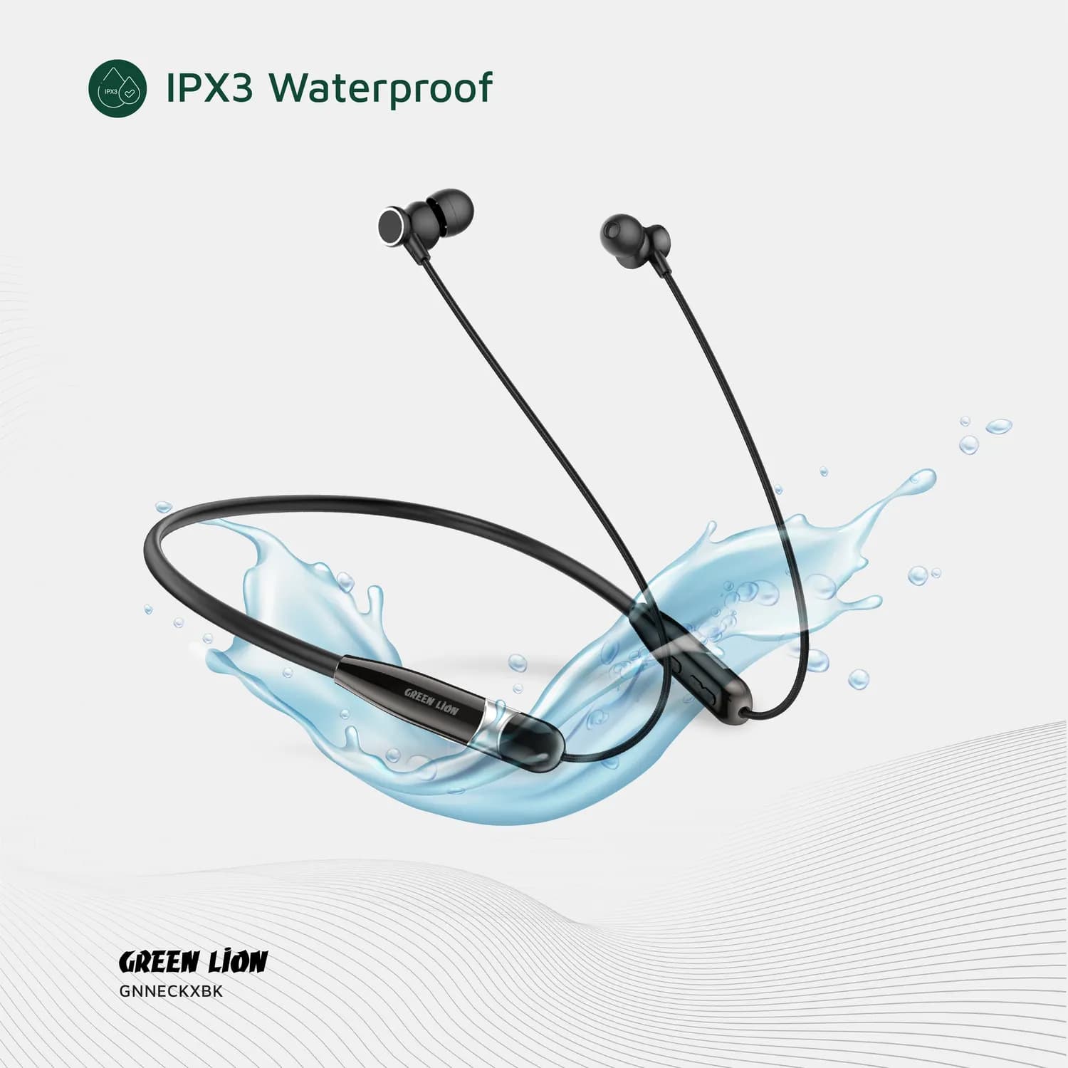 Green Lion Wireless Neckband - Black 5