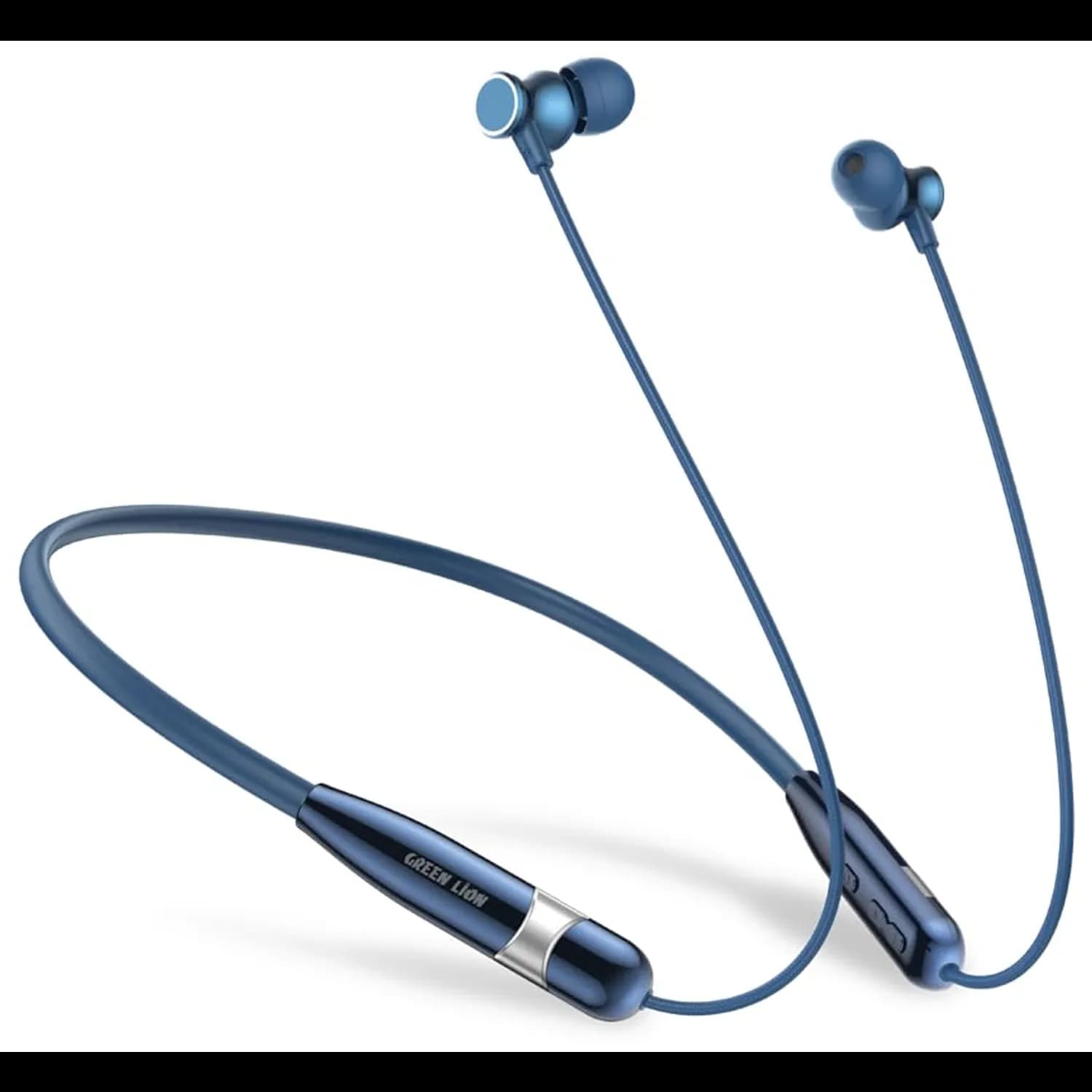 Green Lion Neck X Wireless ENC Neckband Headphone - Blue — Silver 2
