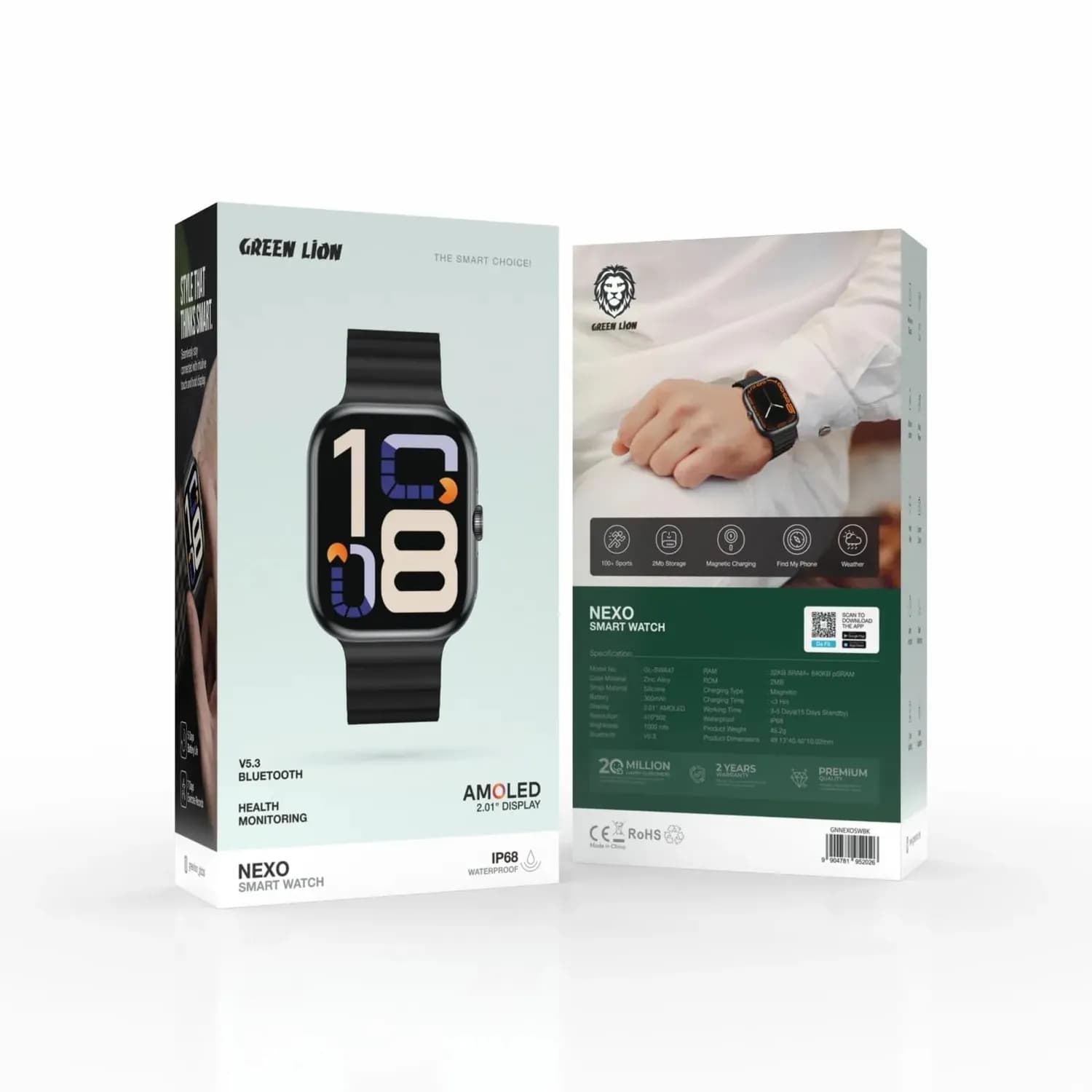Green Lion Smart Watch - Lightweight, Black 4