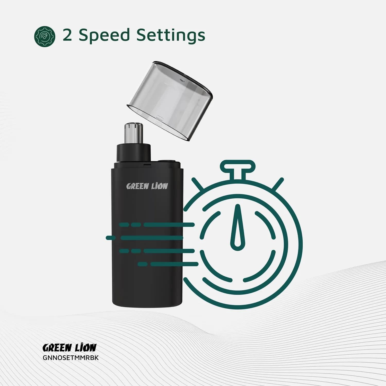 Green Lion Nose & Ear Trimmer Pro - Rechargeable, 2-Speed, Black 5