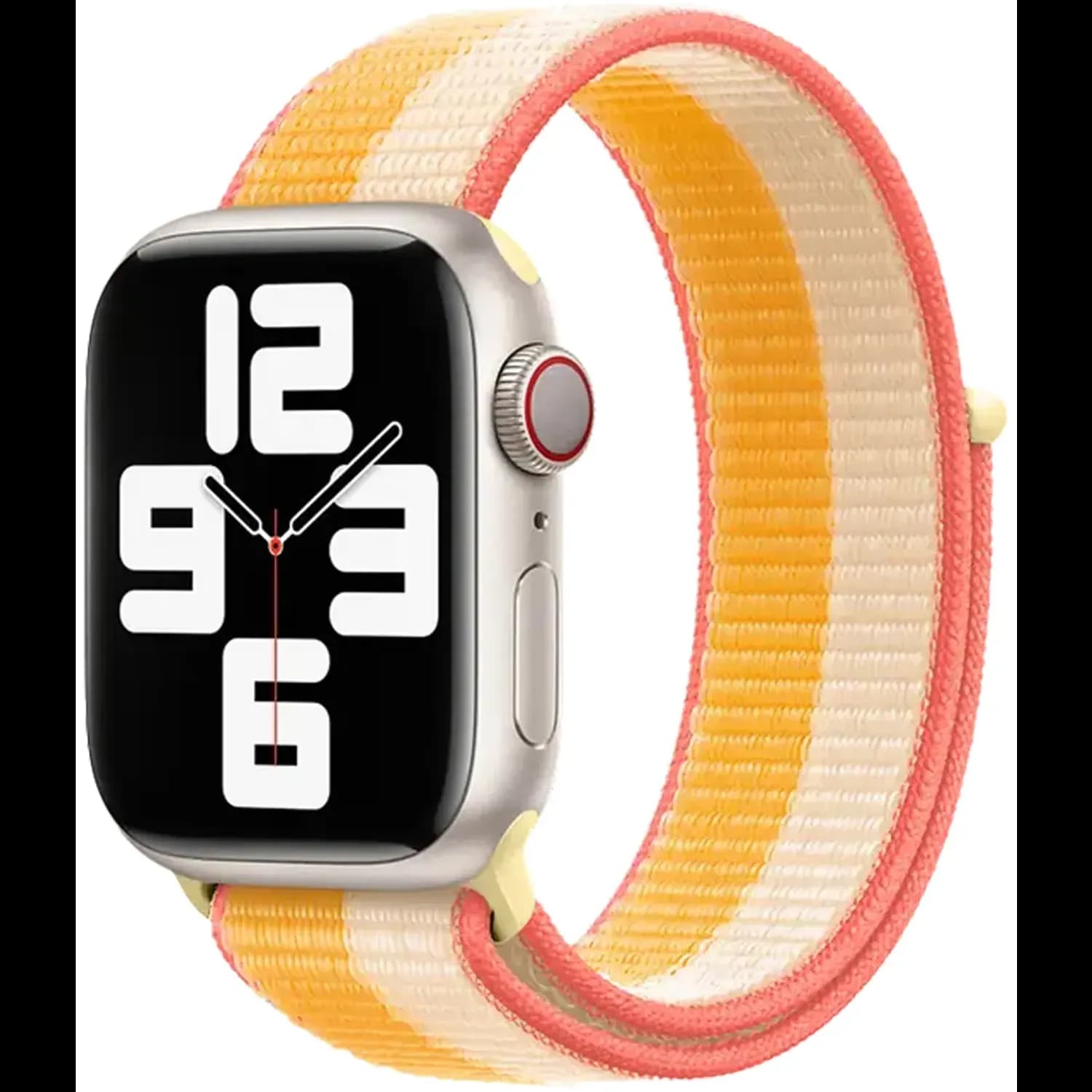 Green Lion Sport Loop Watch Strap - Millet Beige with White 1 Green Lion Sport Loop Watch Strap - Millet Beige with White 1