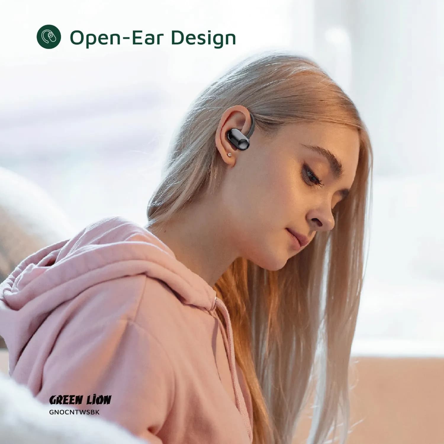 Green Lion Open Ear Headphones Ocean - Bluetooth 5.3, Black 2
