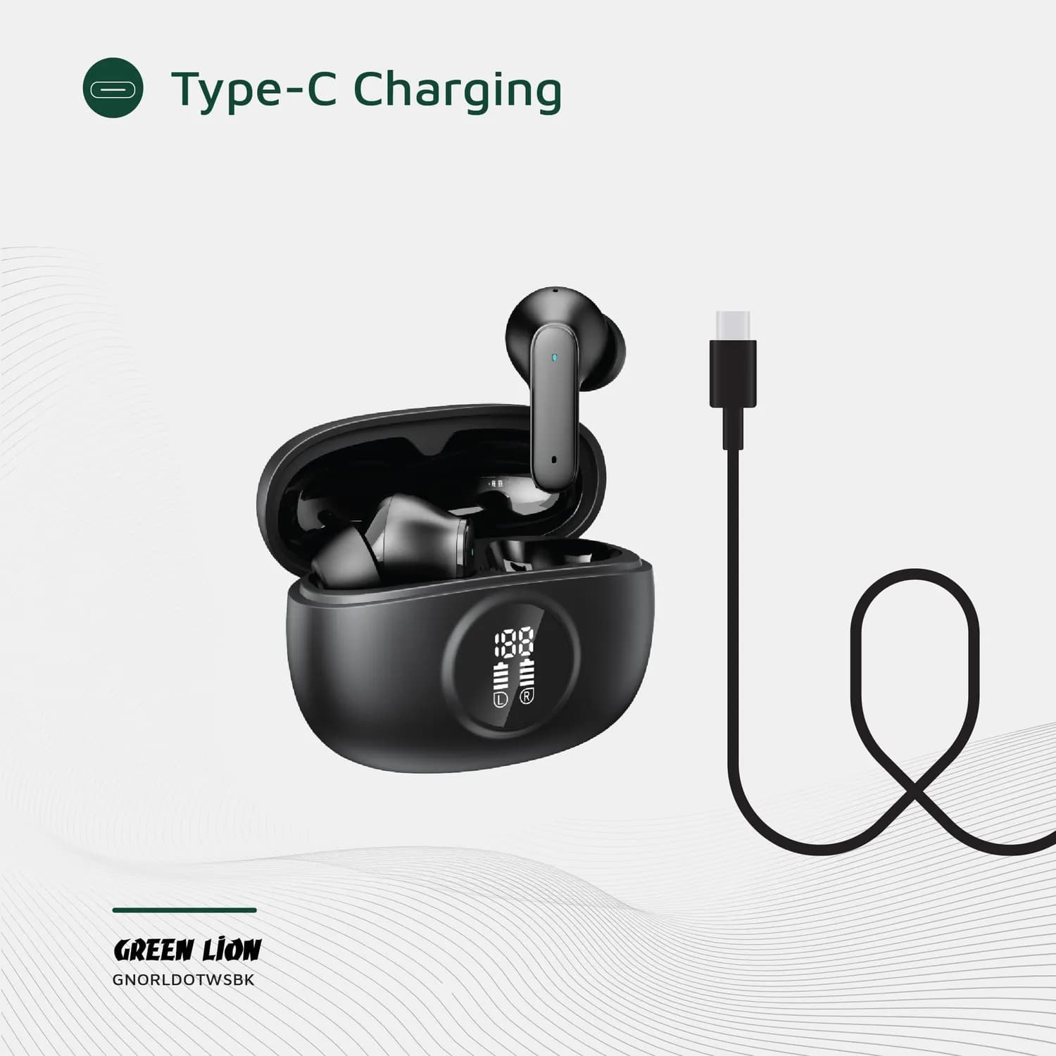 Green Lion Earbuds Orlando - True Wireless, HiFi Sound, Black 4