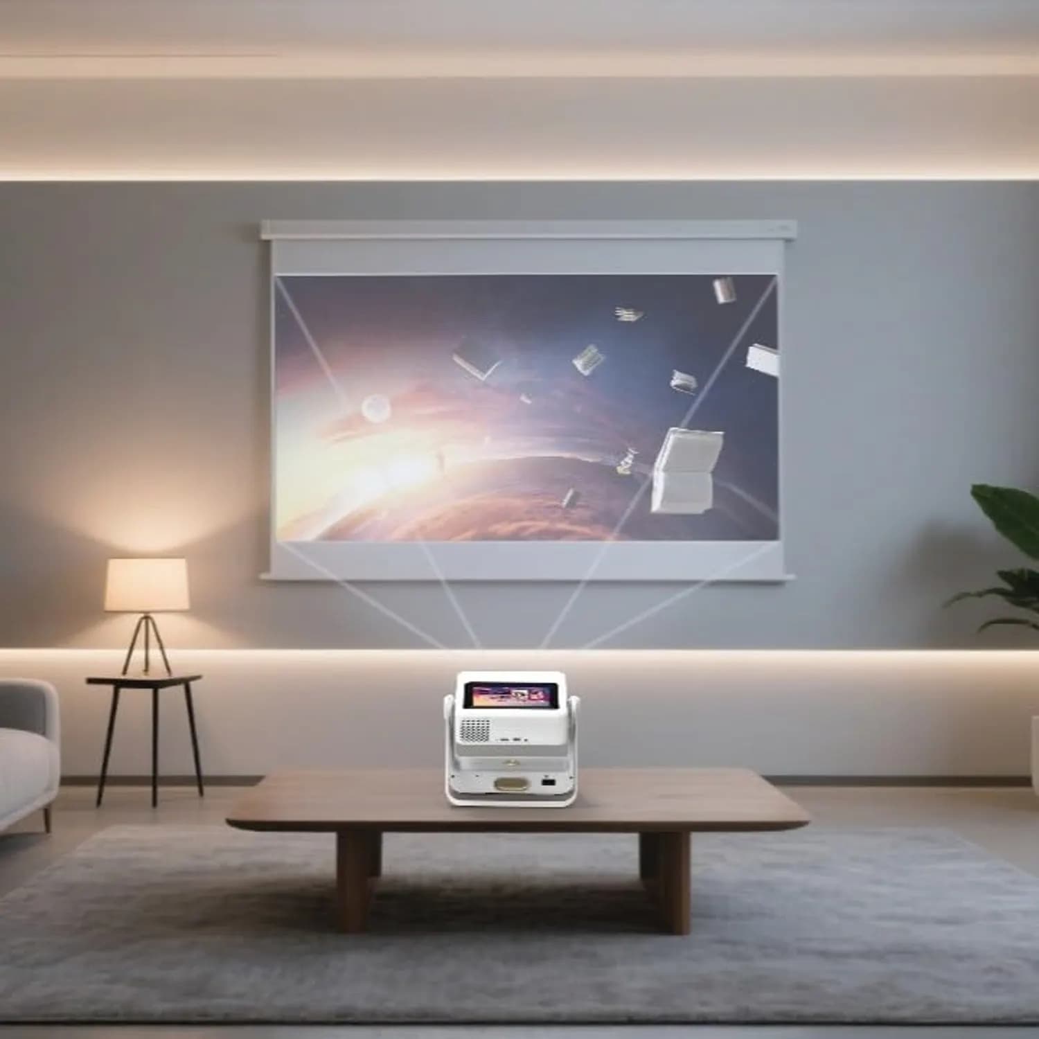 Green Lion Smart Projector Orion 2 - 4K, Wi-Fi Bluetooth, White 2