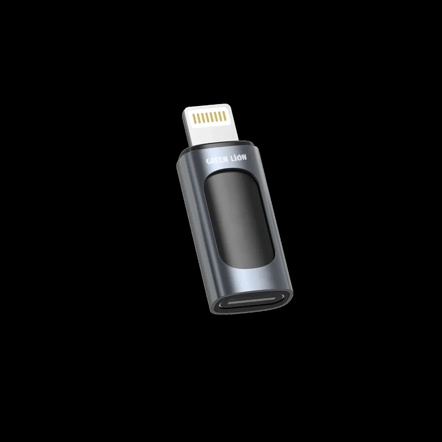 Green Lion OTG Adapter - USB-C to Lightning, Black 1 Green Lion OTG Adapter - USB-C to Lightning, Black 1