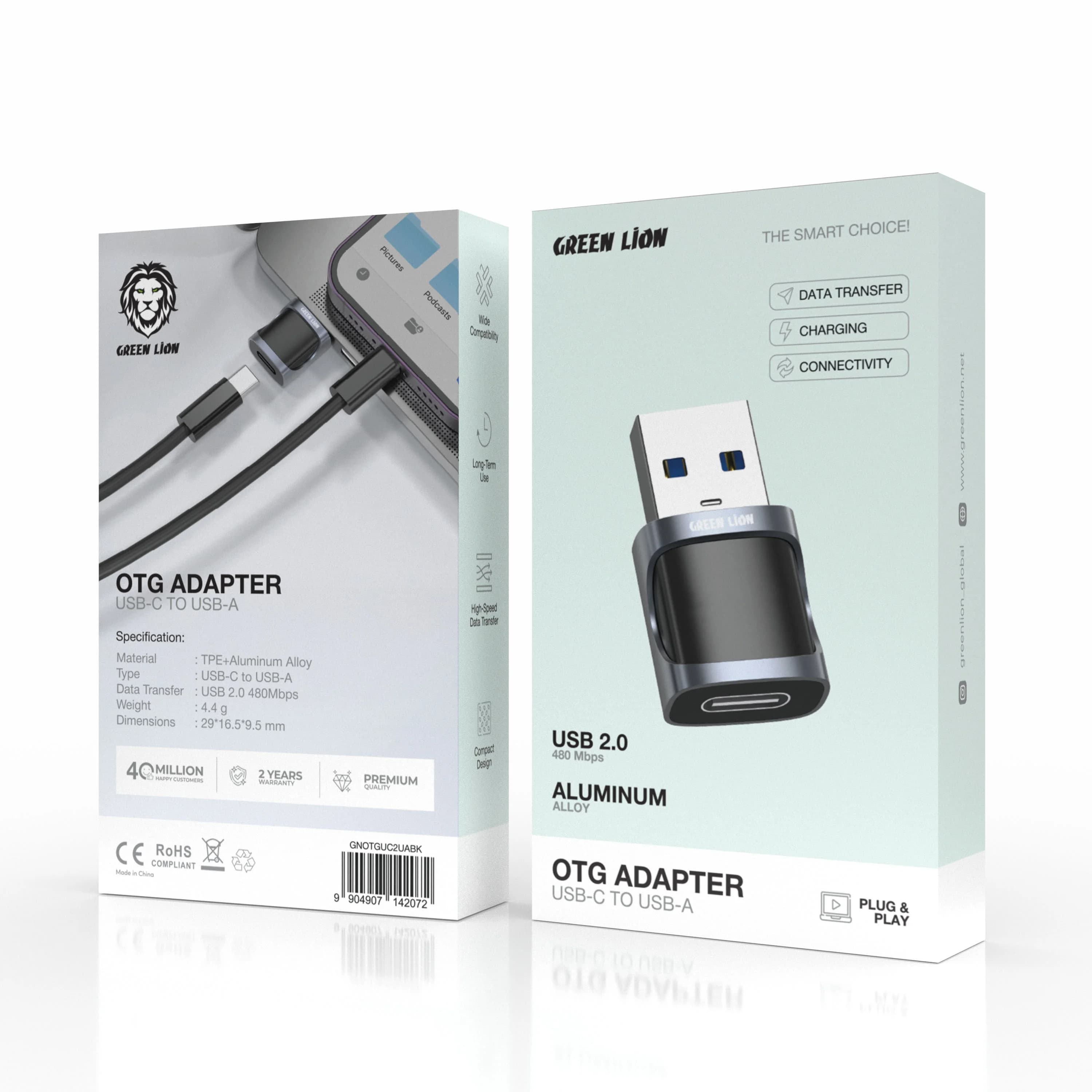 Green Lion OTG Adapter GNOTGUC2UABK - Lightning to USB-C USB 2.0, Black 3
