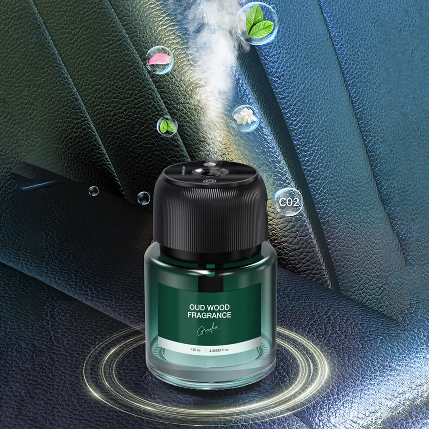 Green Lion Fragrance Diffuser - Oud Wood, Green 3