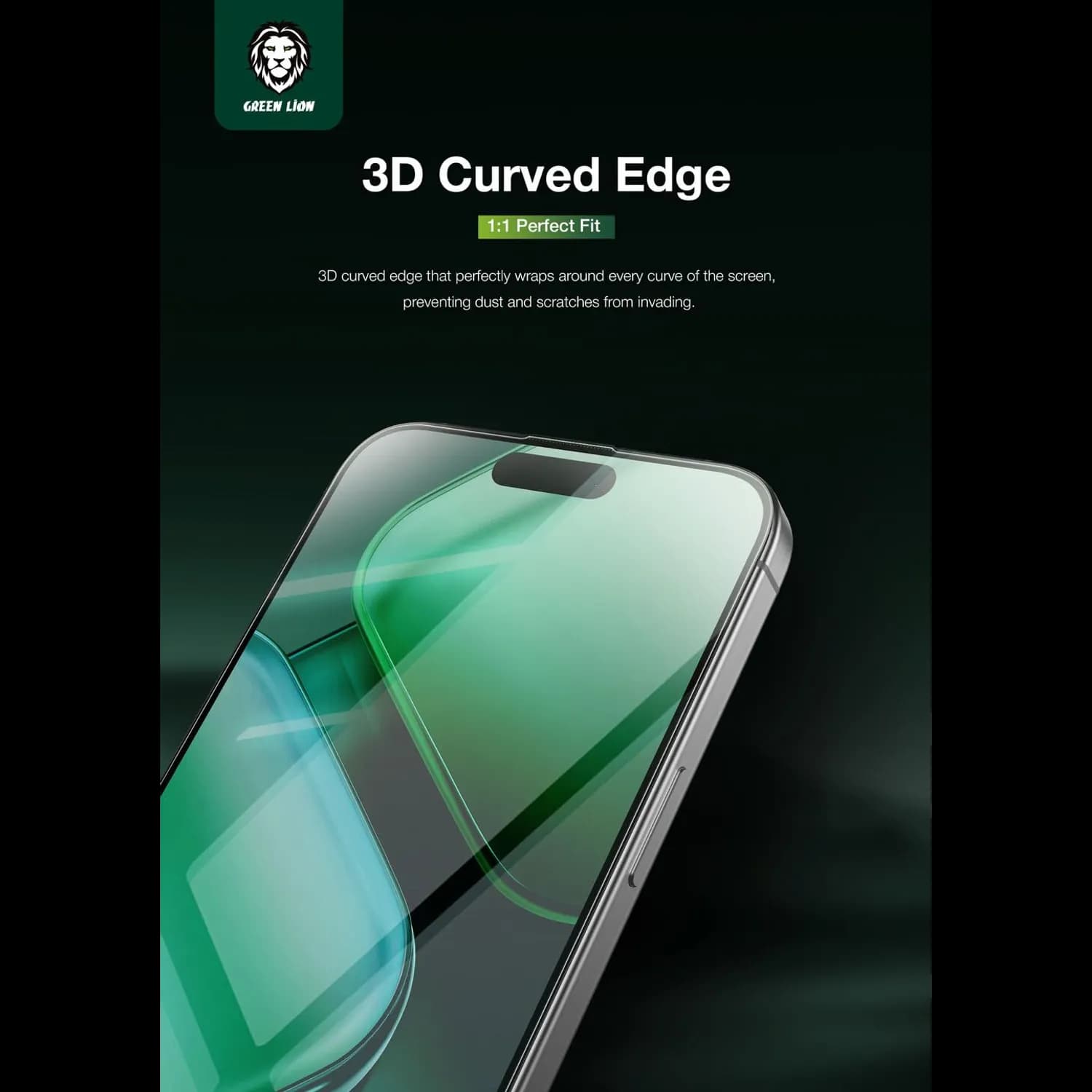 Green Lion Screen Protector - 9H Tempered Glass, Clear, iPhone 16 Pro 5