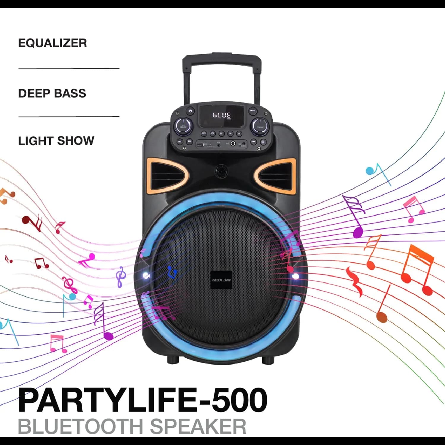 Green Lion Bluetooth Speaker PartyLife 500 - 50W, Black 4