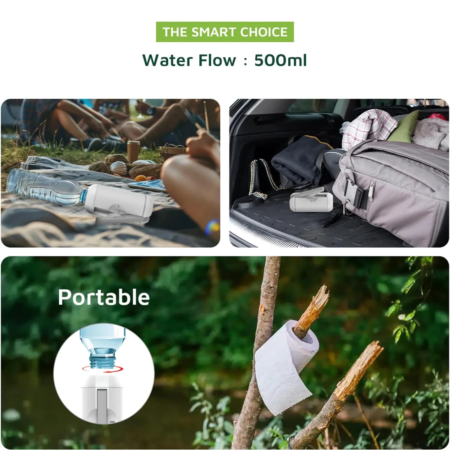 Green Lion Electric Pocket Bidet - Portable, White 4