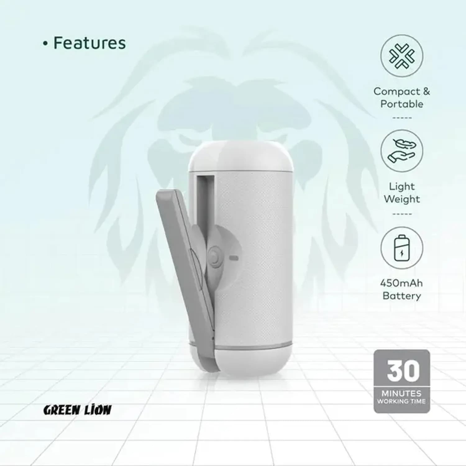 Green Lion Electric Pocket Bidet - Portable, White 5