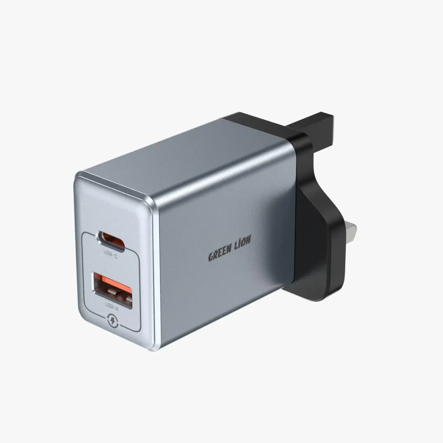 GREEN LION Wall Charger - 20W PD, USB-C & USB-A, Grey — Gray 3