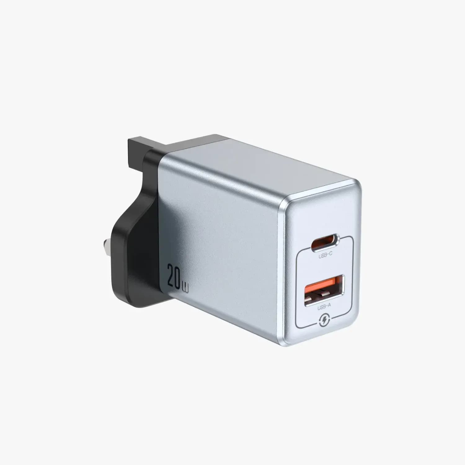 GREEN LION Wall Charger - 20W PD, USB-C & USB-A, Grey — Gray 1 GREEN LION Wall Charger - 20W PD, USB-C & USB-A, Grey — Gray 1