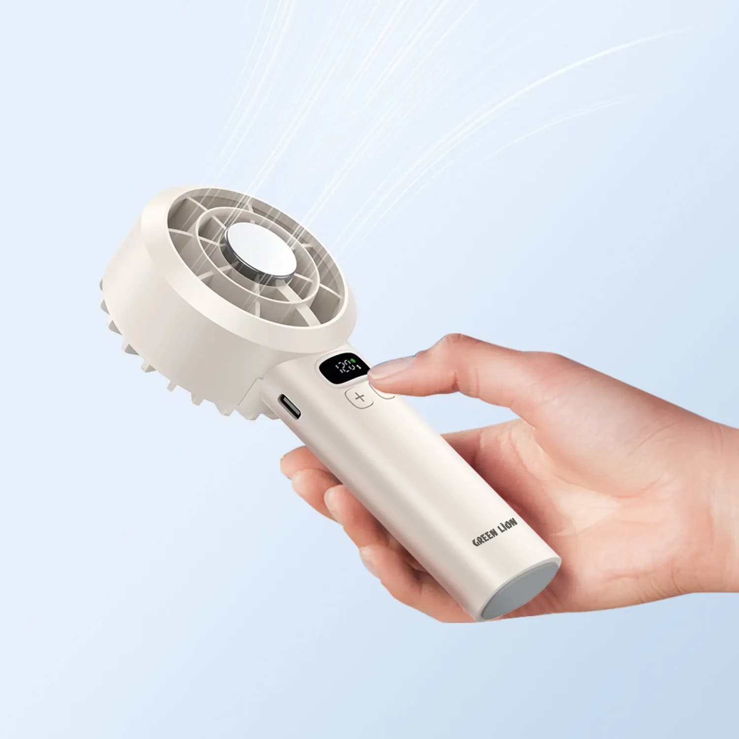 Green Lion Handheld Fan WINDIX - USB-C, White 3
