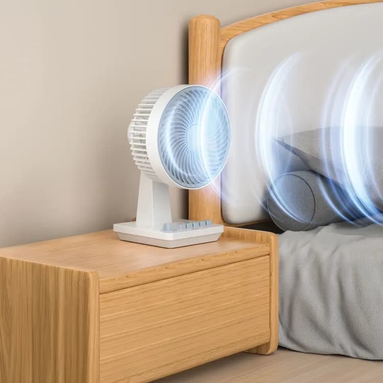 Green Lion Desktop Fan 8" - 6-Speed, White 3