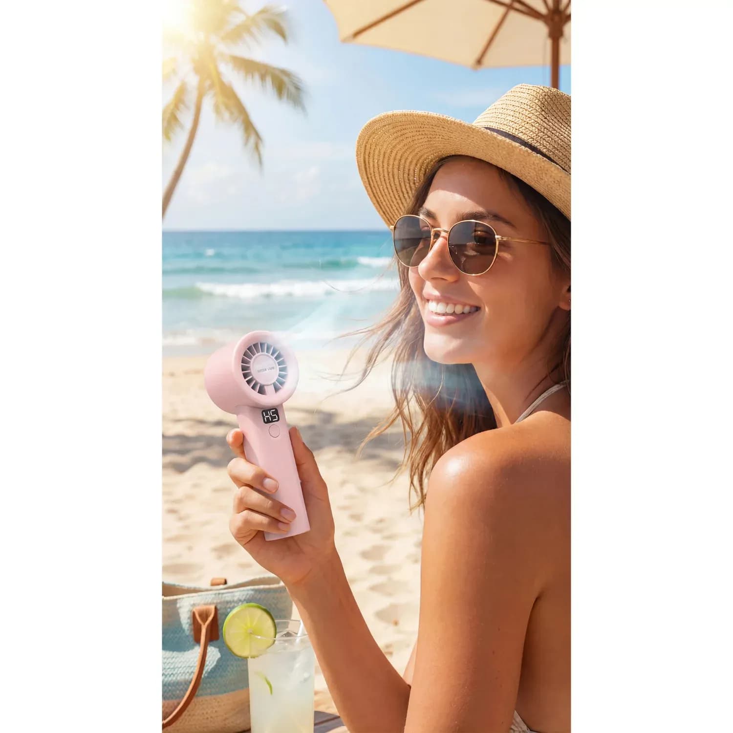 Green Lion WIND MATE Handheld Fan, USB-C Rechargeable, - White — White 5