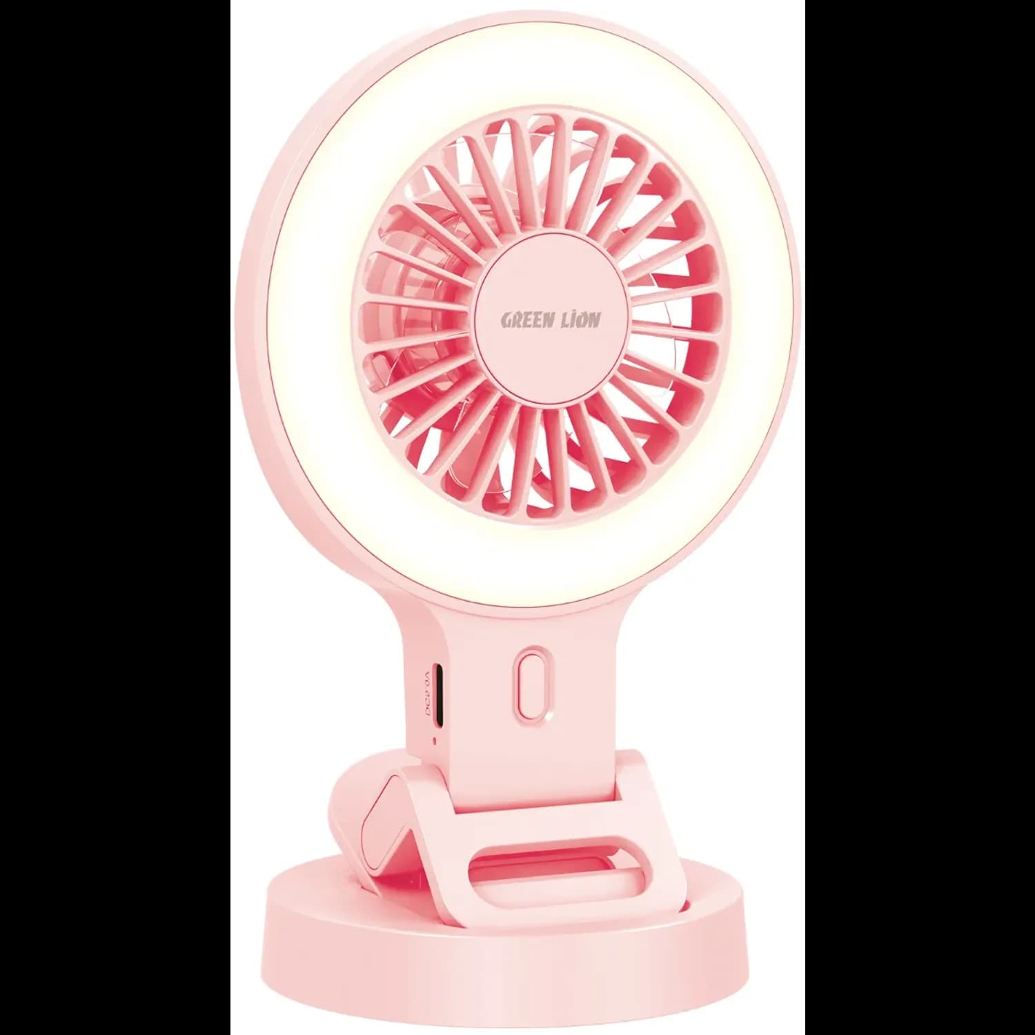 Green Lion Clip-On Rechargeable Fan AIR GLOW - Pink — White 6
