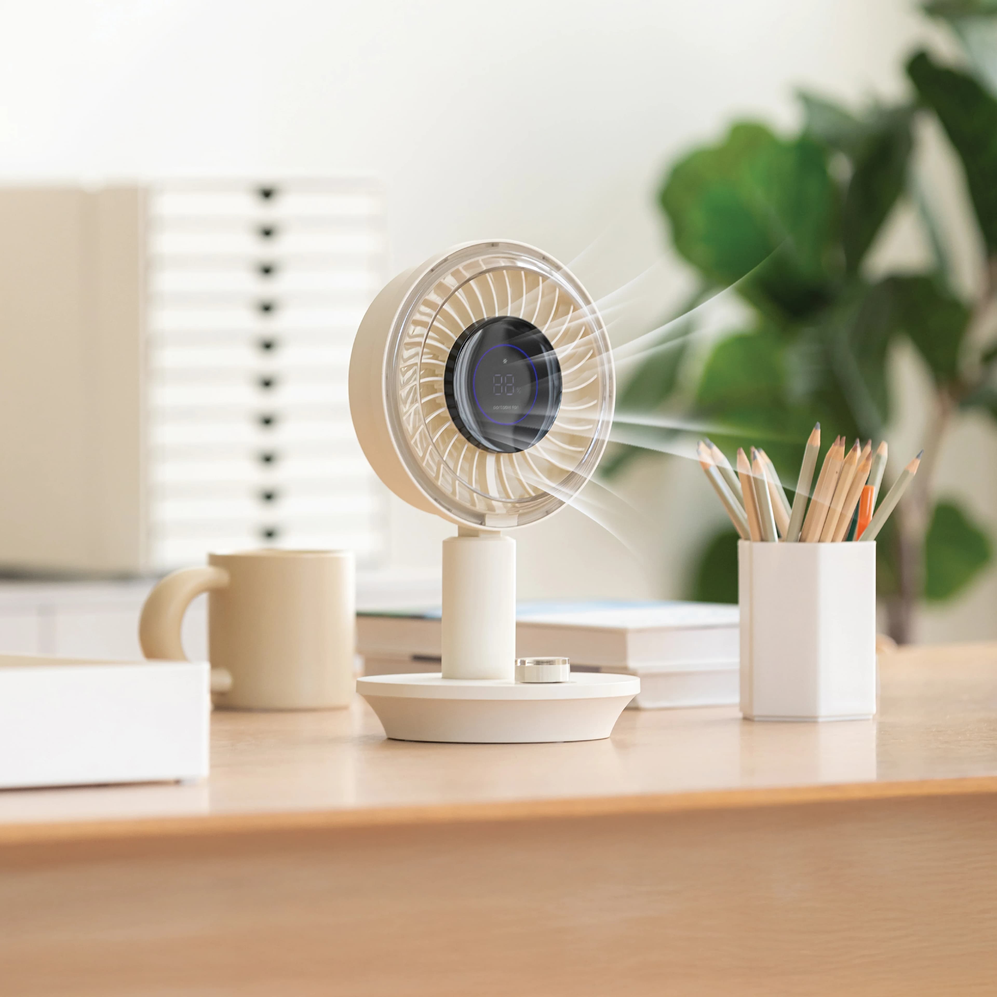 Green Lion Desktop Fan Viora Air GNPF7VIRFANWH - USB-C, White 2