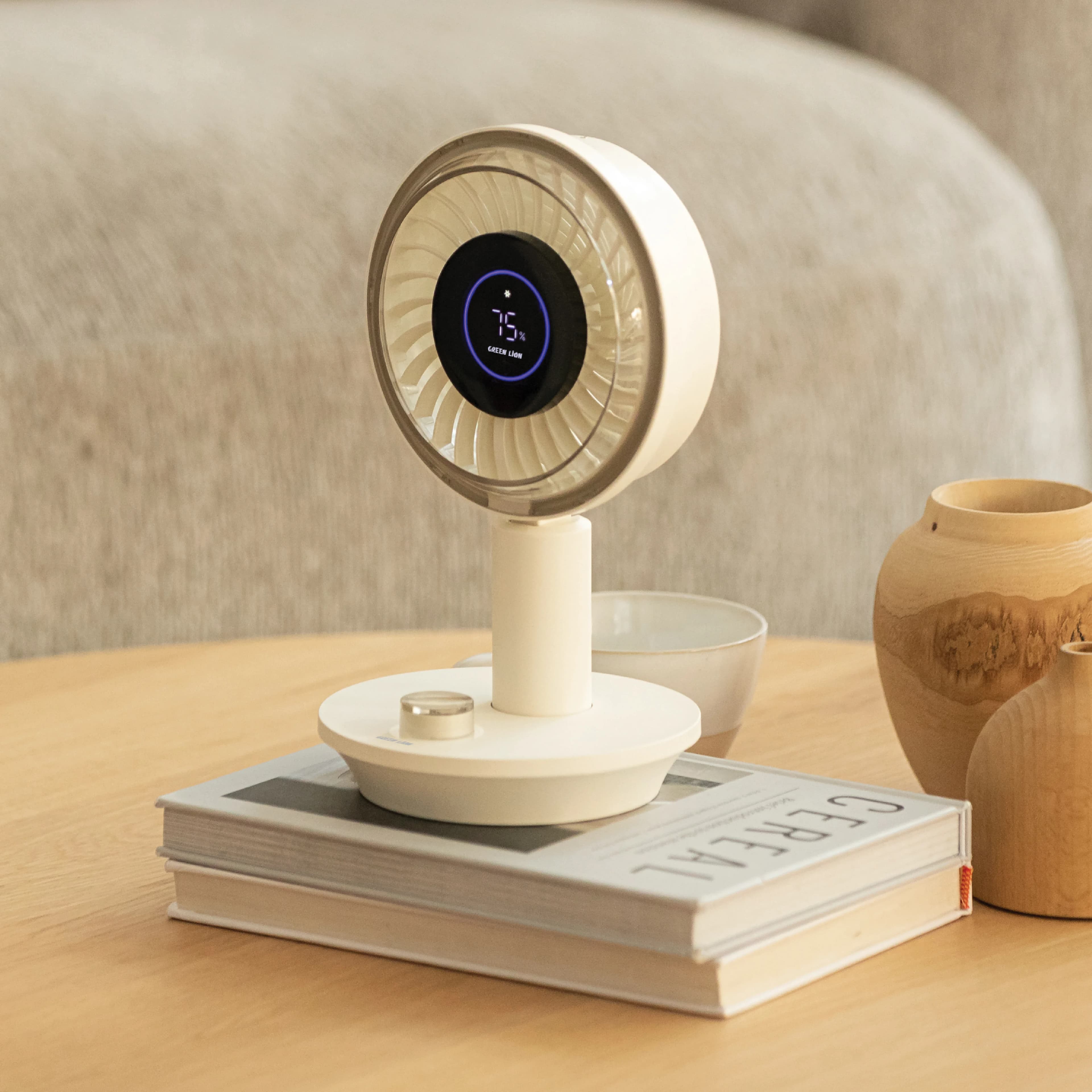 Green Lion Desktop Fan Viora Air GNPF7VIRFANWH - USB-C, White 3