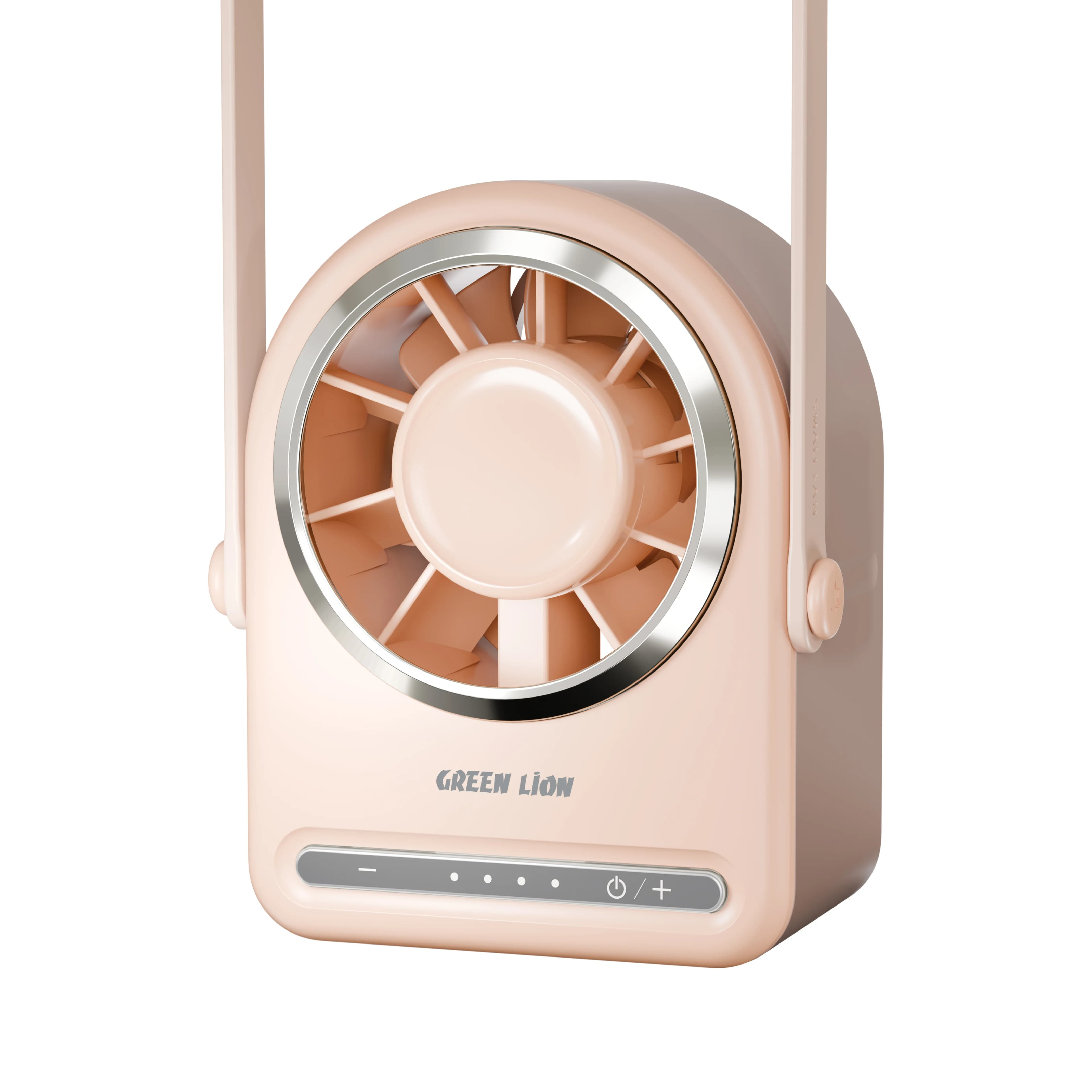 Green Lion Portable Fan PF-9 - Wearable, Pink — Grey 2