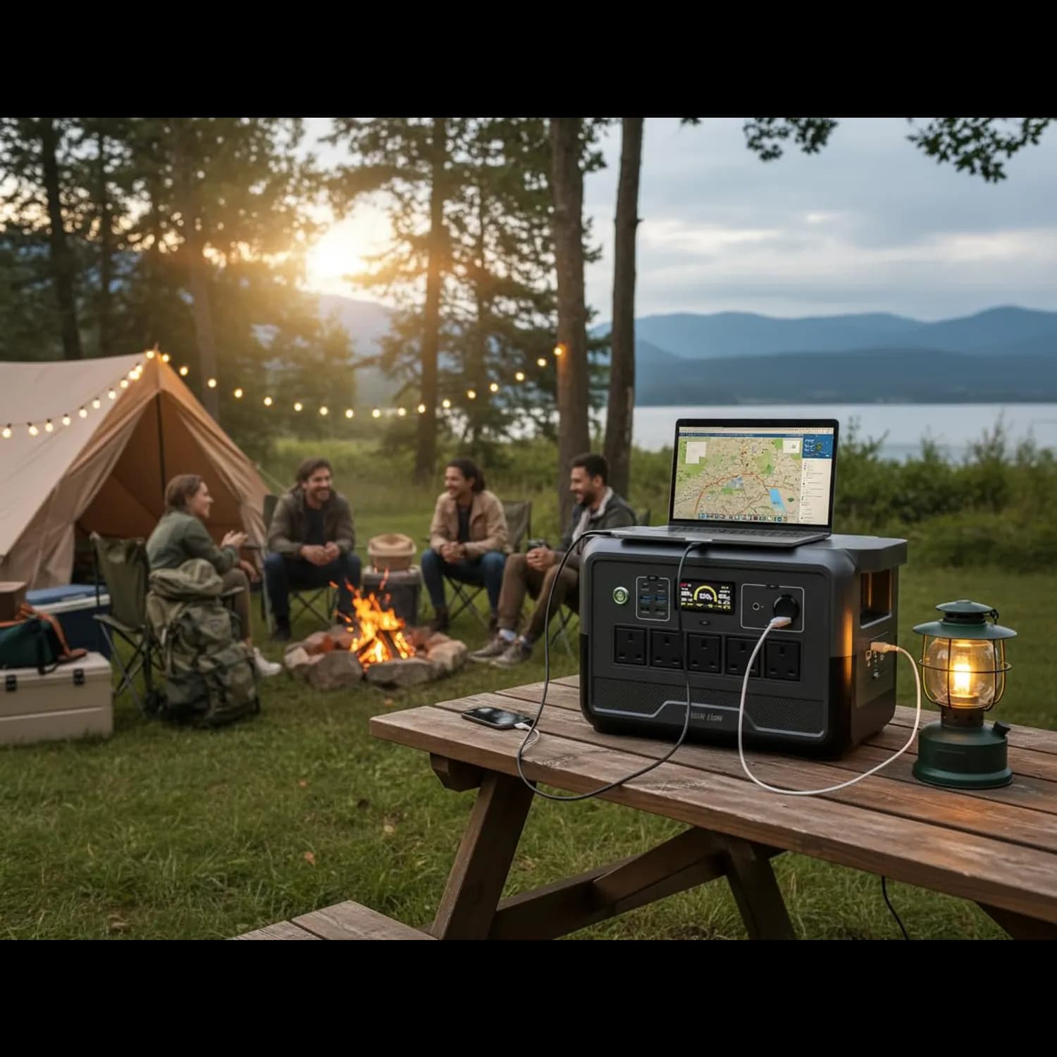 Green Lion Portable Power Station PGX1200 - 1200W, Black 2