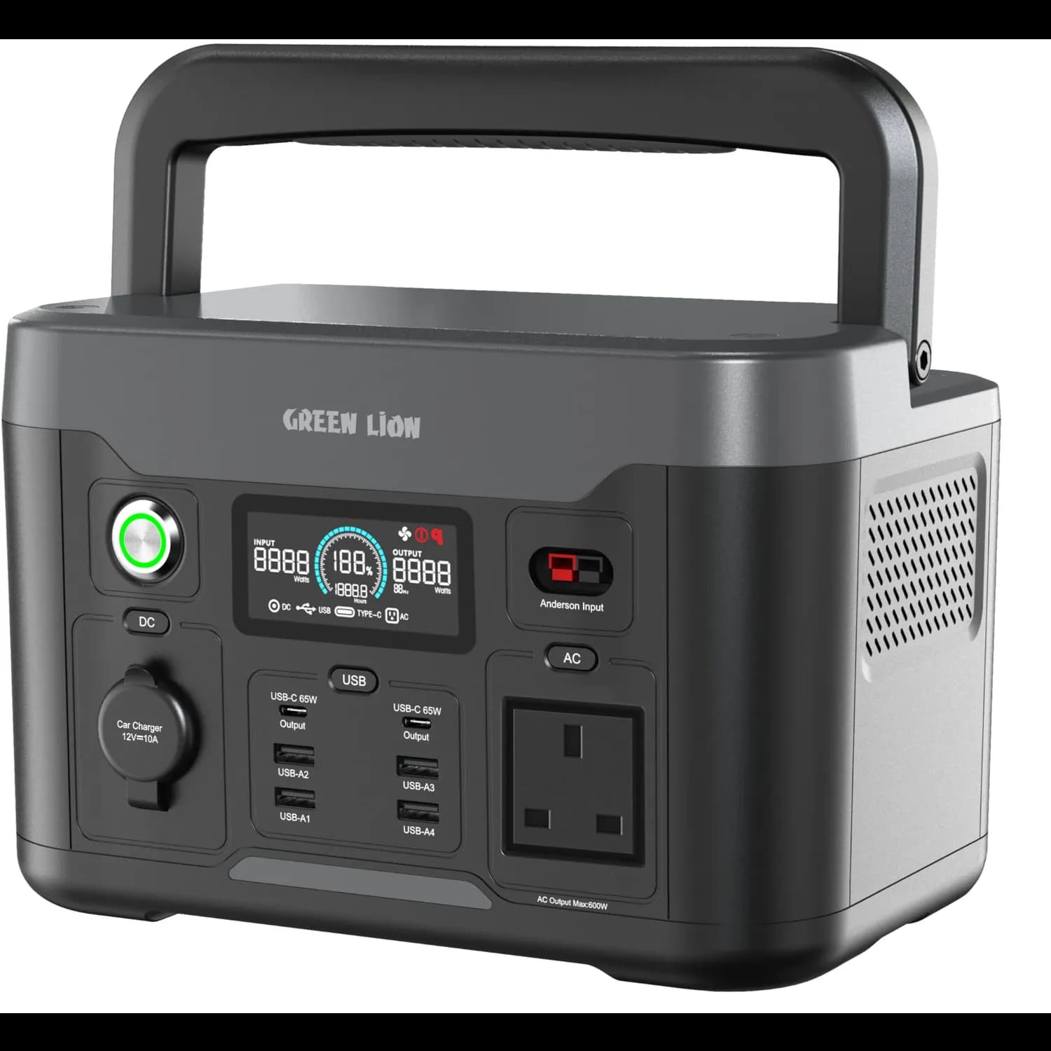 Green Lion Portable Power Station - 12000mAh 65W PD, Black 1 Green Lion Portable Power Station - 12000mAh 65W PD, Black 1