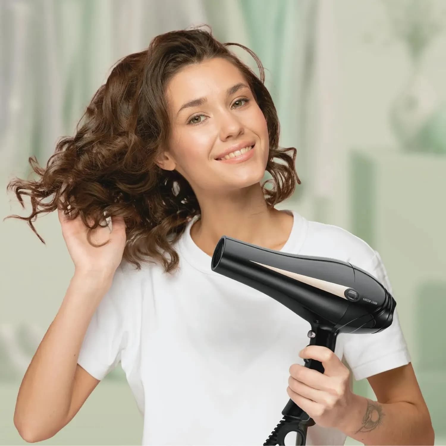 Green Lion Hair Dryer GNPHairDryBK - 2000W, Auto Power Off, Black 2