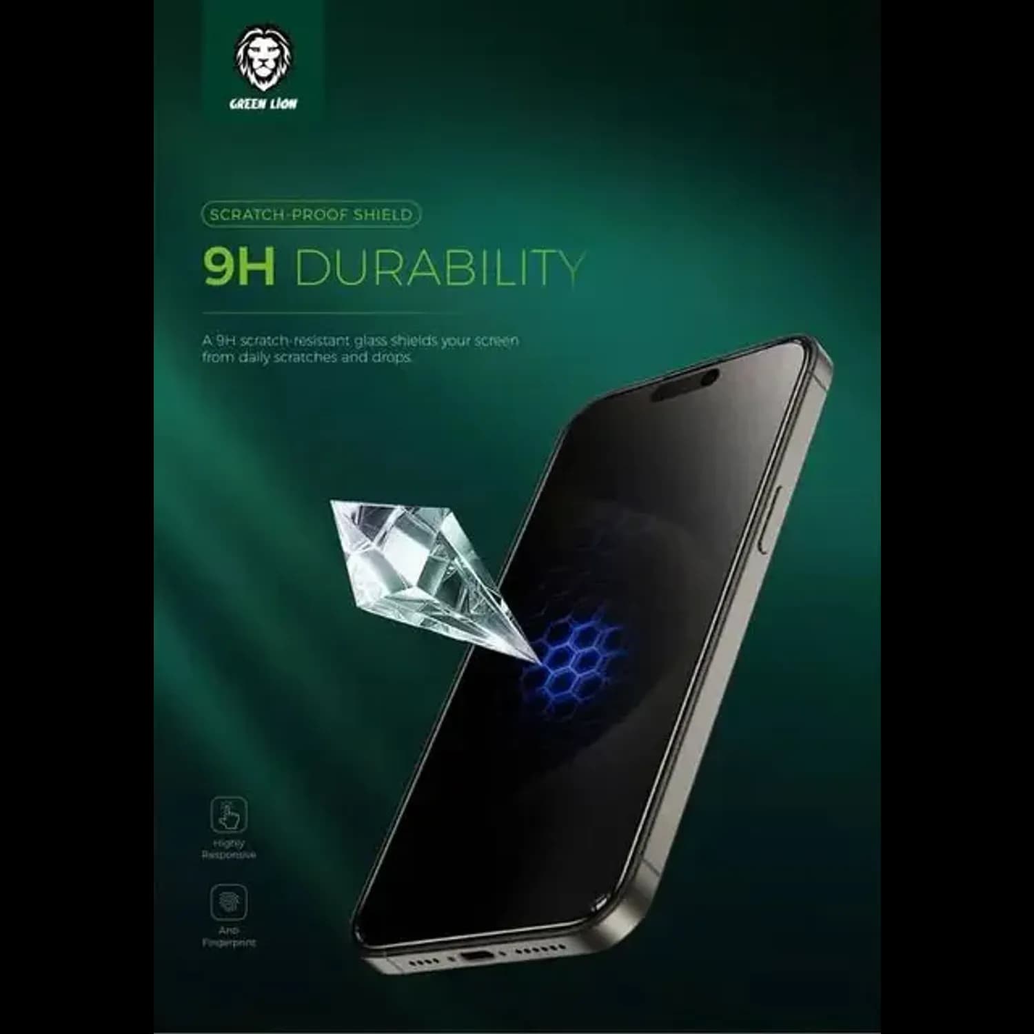 Green Lion Screen Protector Picasso 3D iPhone 14 Pro - 9H Tempered Glass, Clear 2