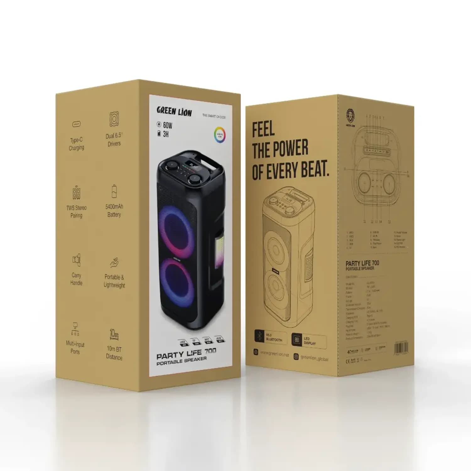 Green Lion Speaker Party Life 700 - Black 3