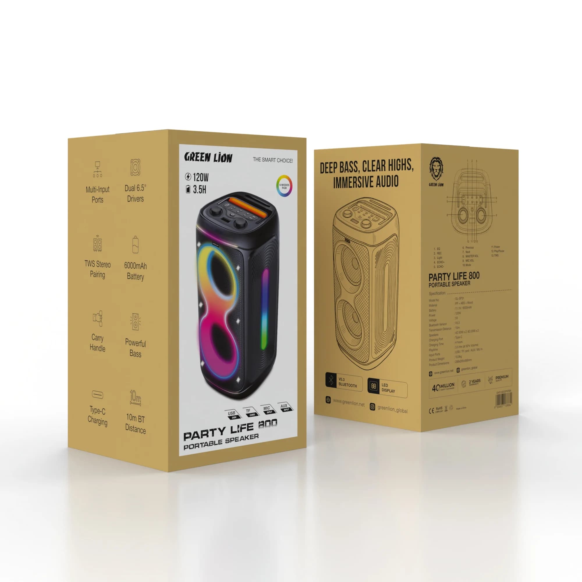 Green Lion Speaker Party Life 800 - Black 4