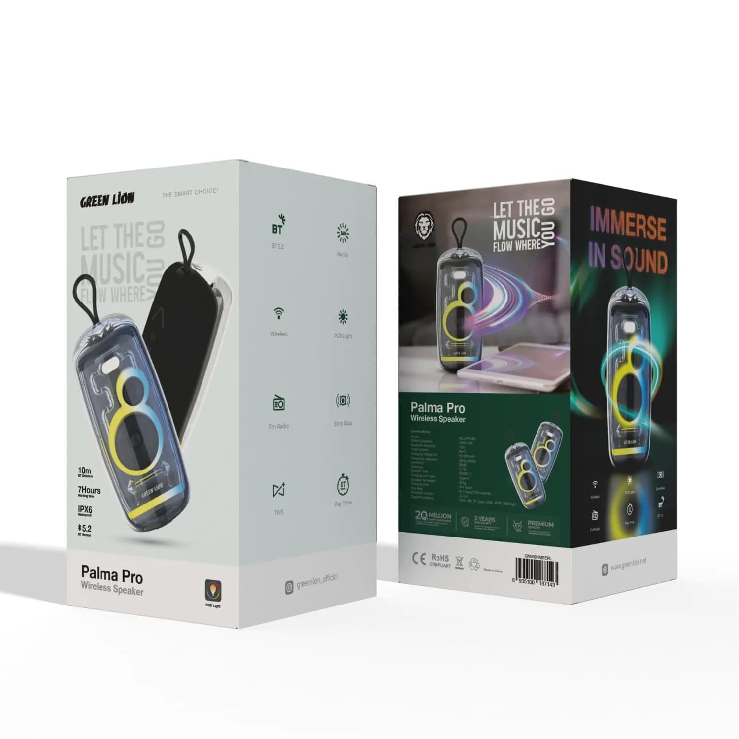 Green Lion Palma Pro Wireless Speaker - 16W, RGB Lights, Black 4