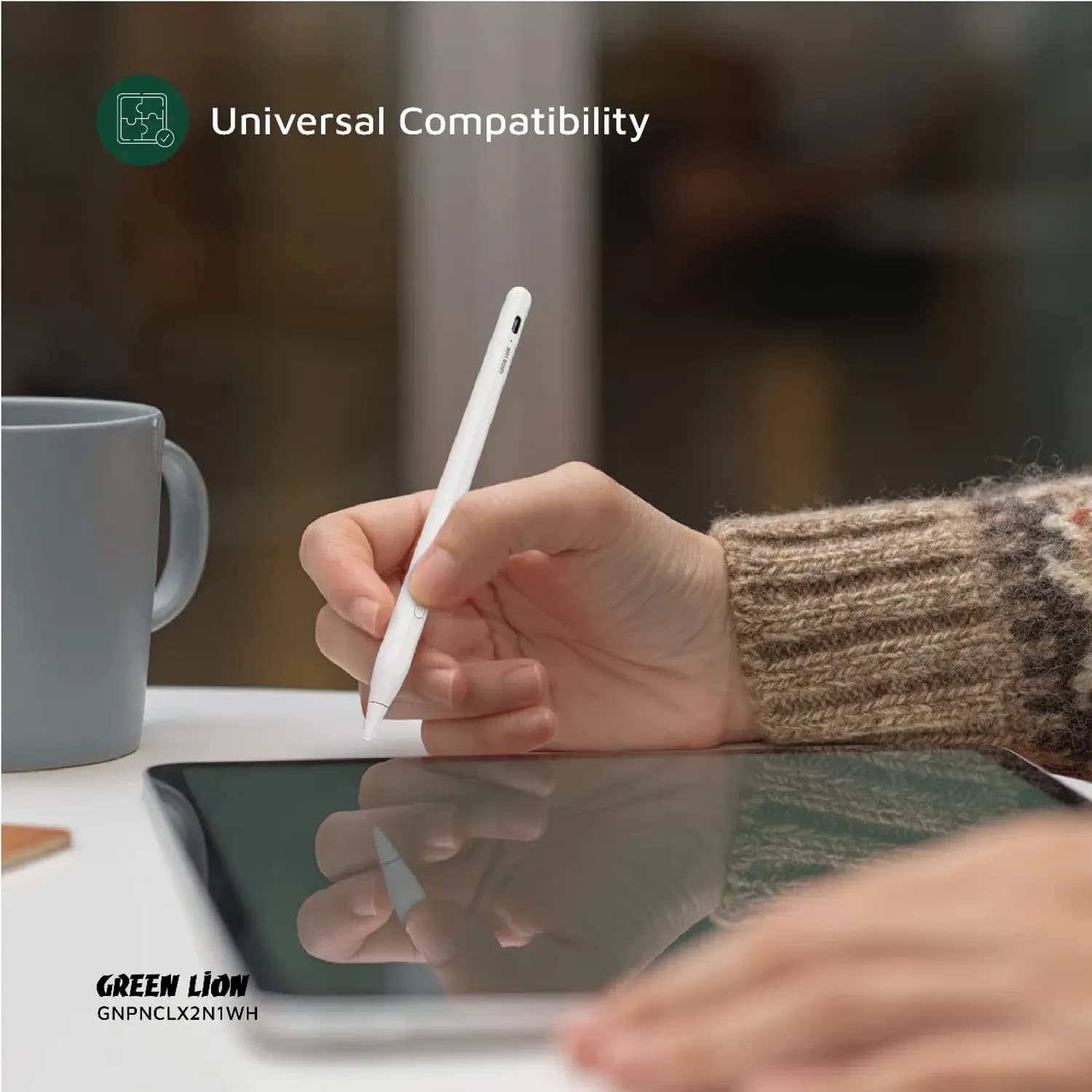 Green Lion Pencil X - Dual Switch, White 3