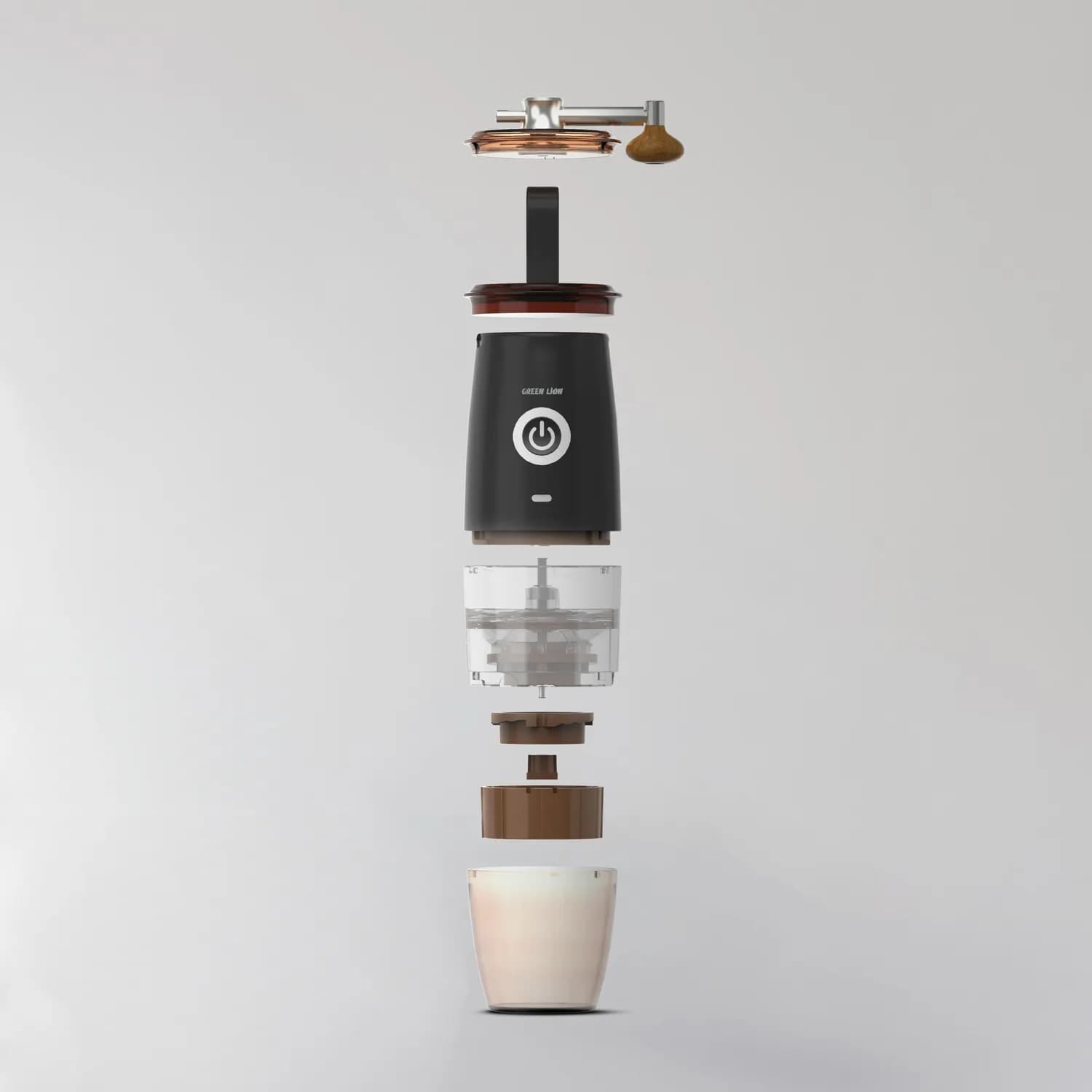 Green Lion Portable Coffee Grinder - 5-Speed, Ceramic Core, Black 3