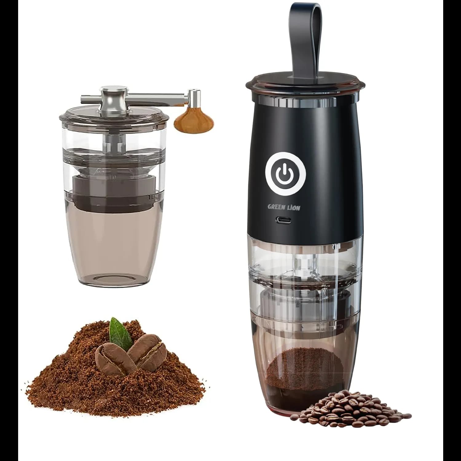 Green Lion Portable Coffee Grinder - 5-Speed, Ceramic Core, Black 1 Green Lion Portable Coffee Grinder - 5-Speed, Ceramic Core, Black 1
