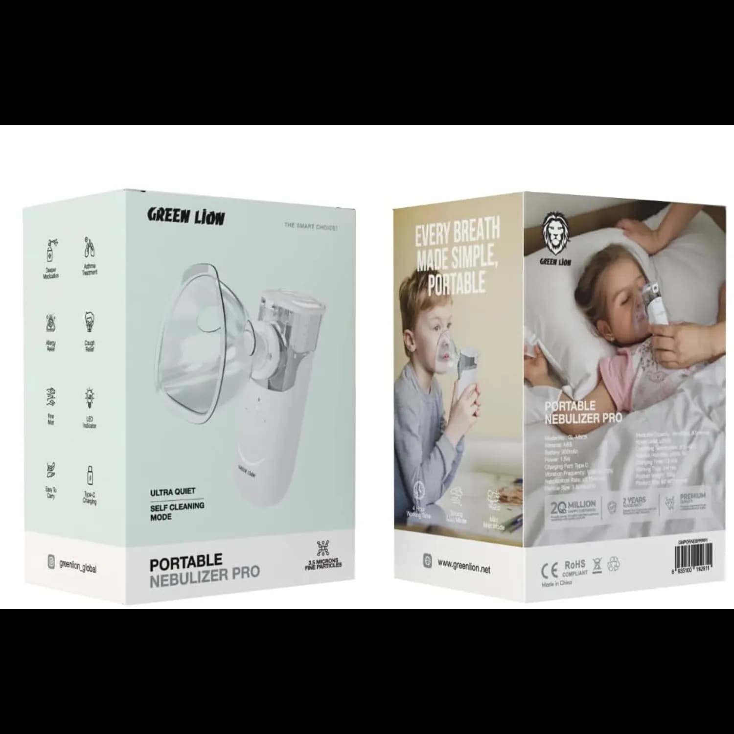 Green Lion Portable Nebulizer Pro - White 3