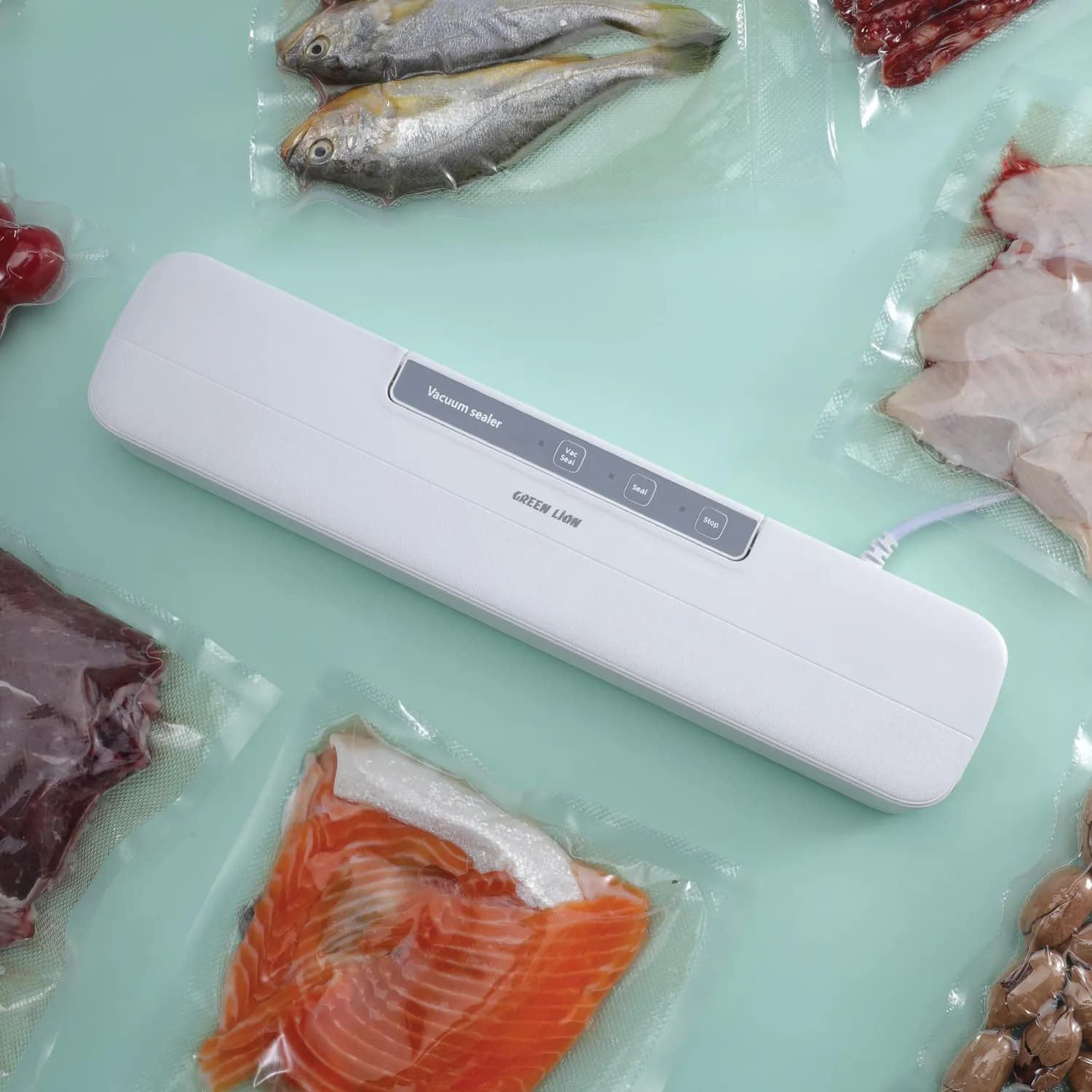 Green Lion Vacuum Sealer Pro - 64kPa, 80W, White 2