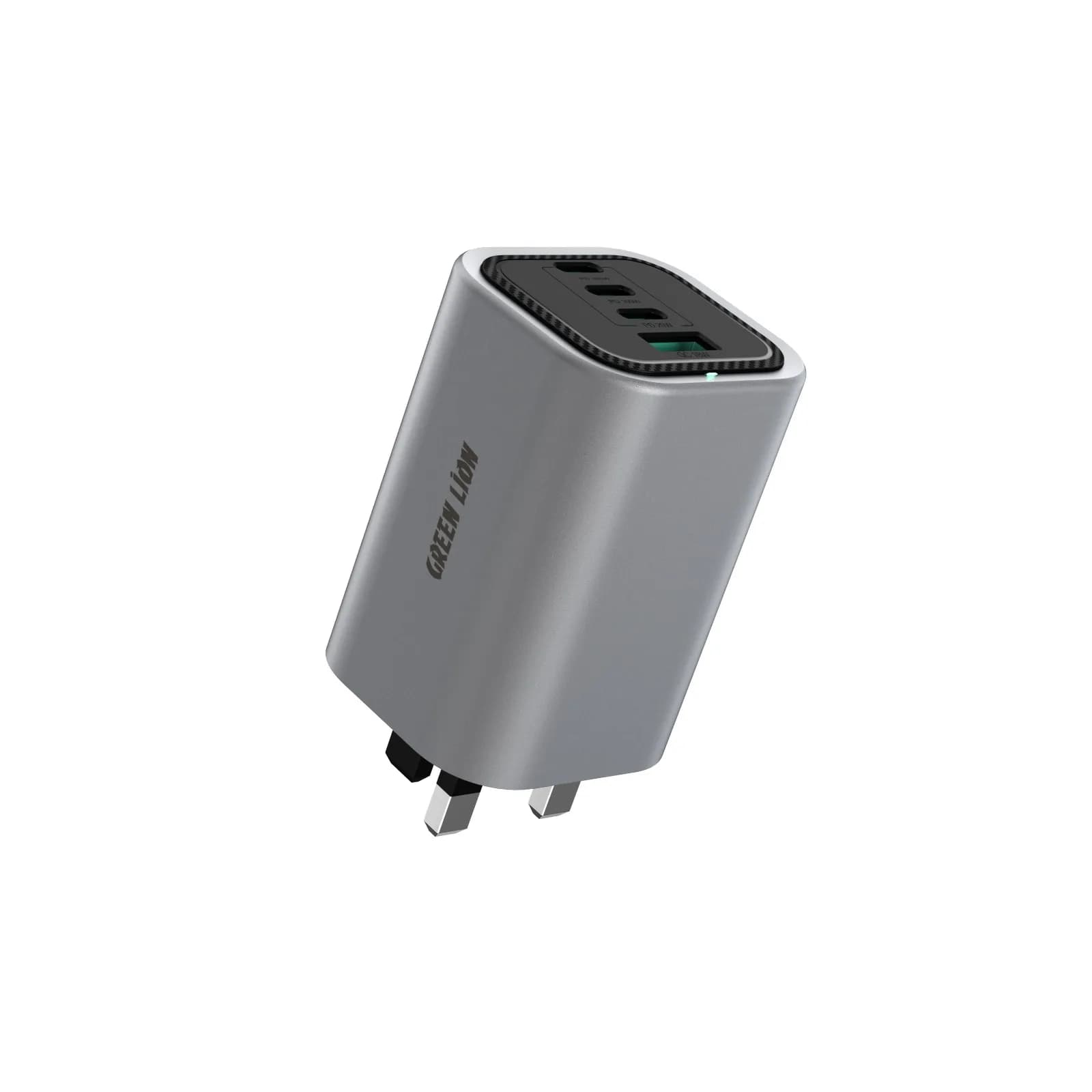 GREEN LION GaN Charger GNPRGAN100WGY - 100W PD, 3 USB-C + 1 USB-A, Gray 3