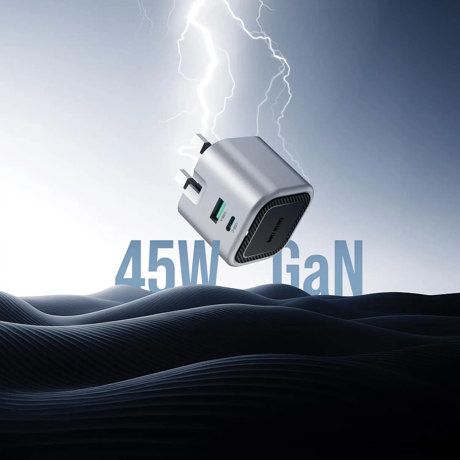 Green Lion Charger Premium Series - 45W PD, USB-C & USB-A, Foldable Plug 3