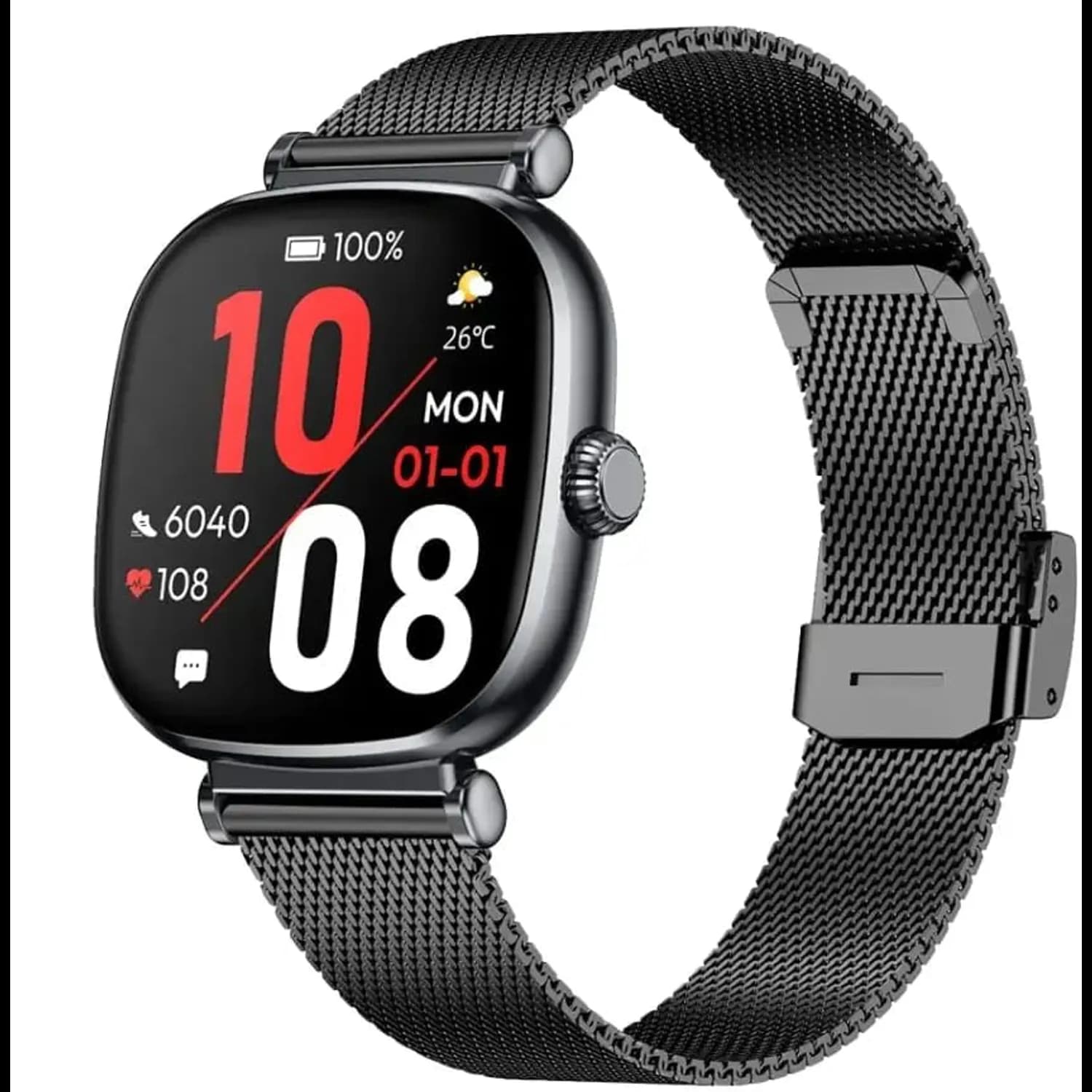 Green Lion Smart Watch - Lightweight, Square, Black 2
