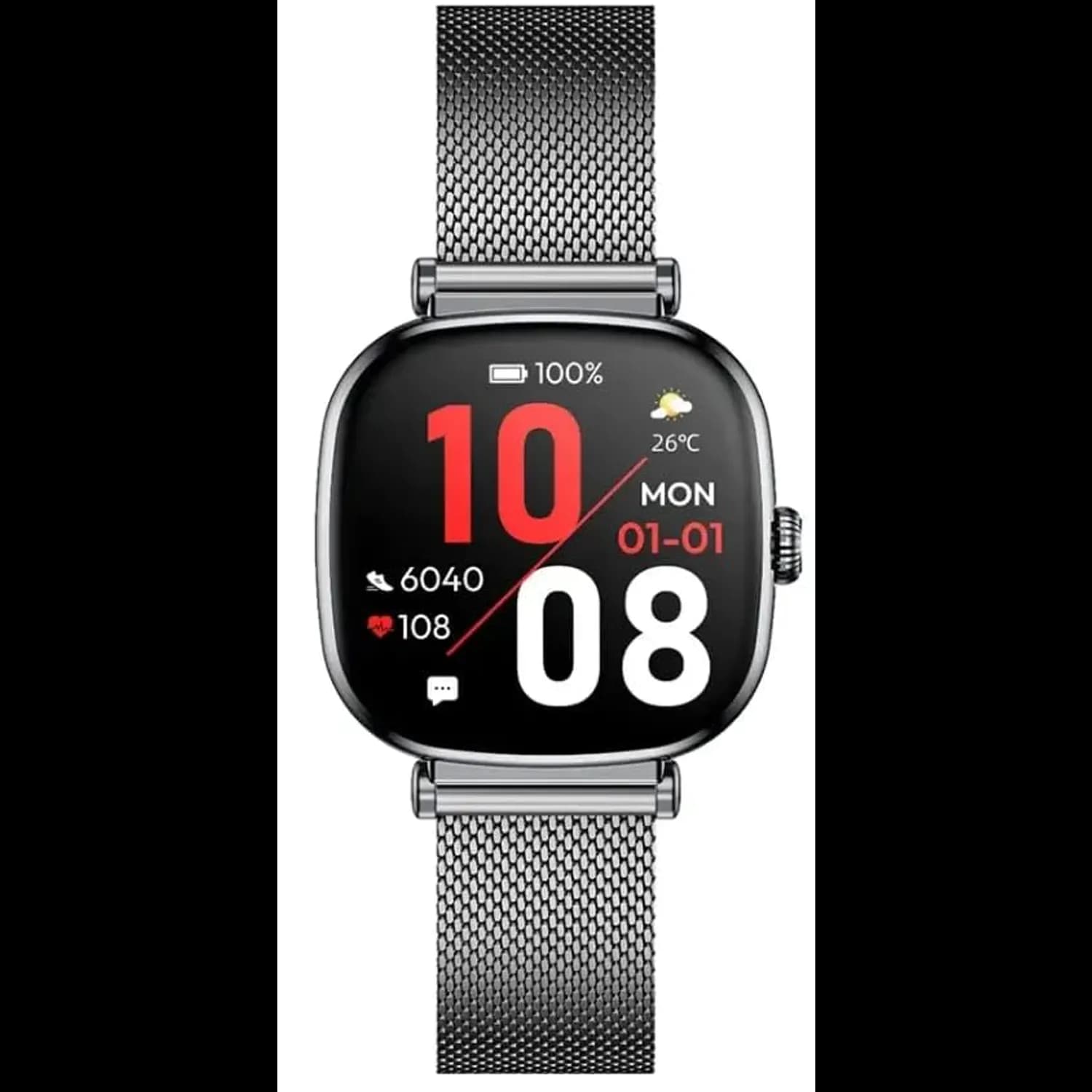 Green Lion Smart Watch - Lightweight, Square, Black 1 Green Lion Smart Watch - Lightweight, Square, Black 1