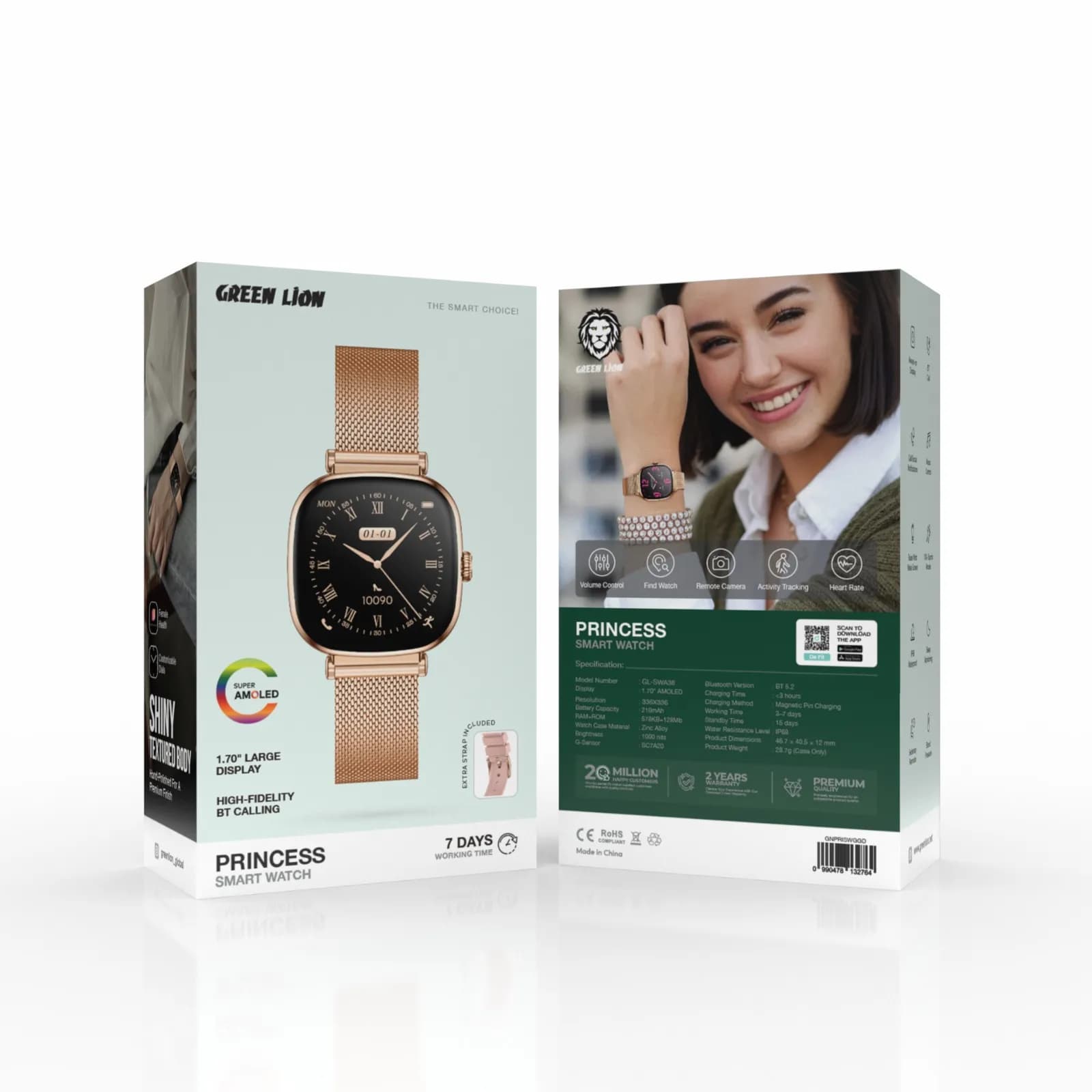 Green Lion Princess Smart Watch - Gold 2